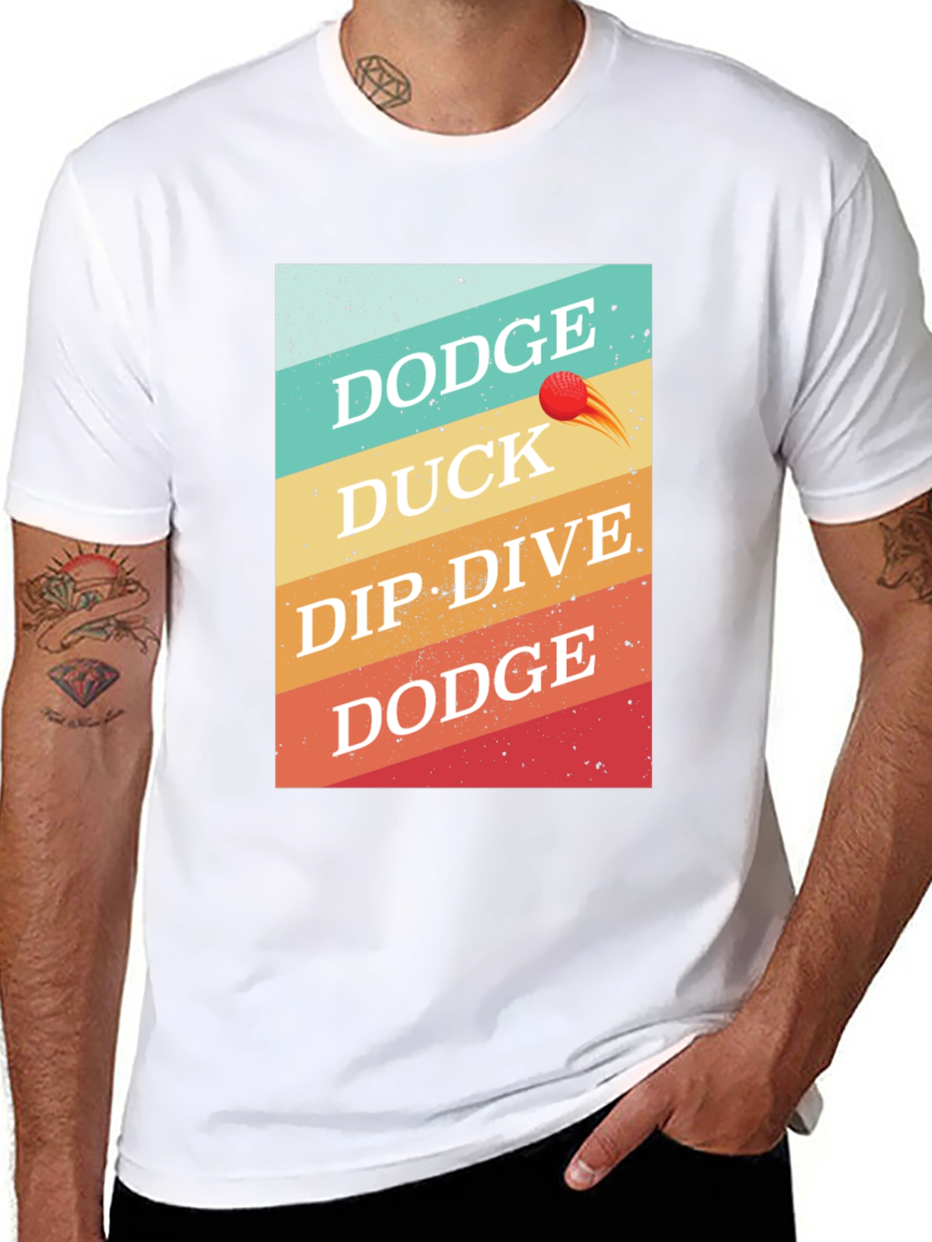 Dodgeball T-Shirt: Dodge Duck Dip Dive Dodge