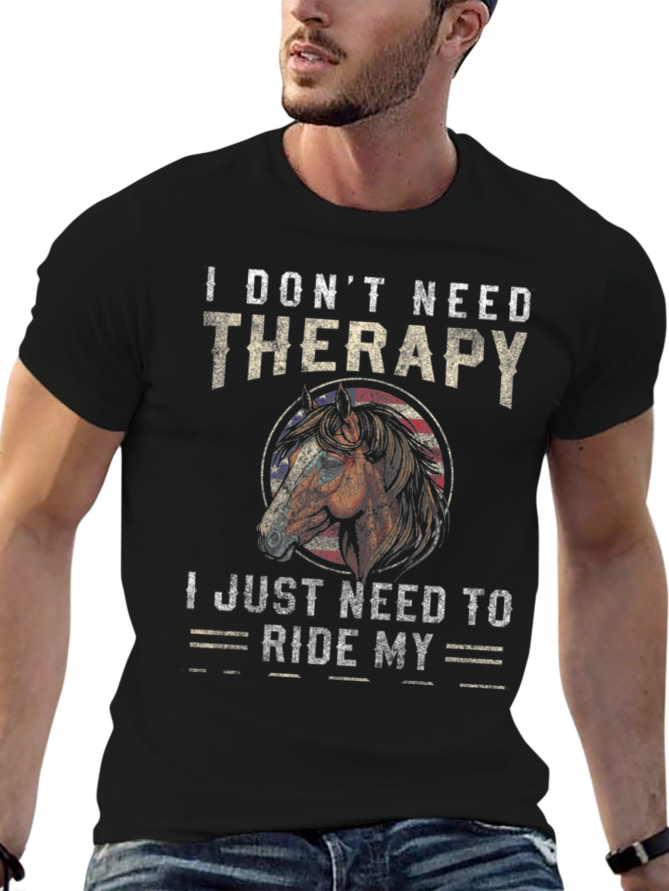 I Dont Need Therapy Horse T-Shirt