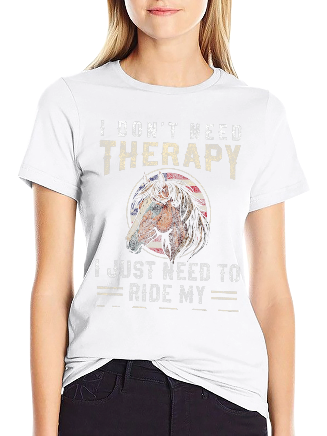 I Dont Need Therapy Horse T-Shirt