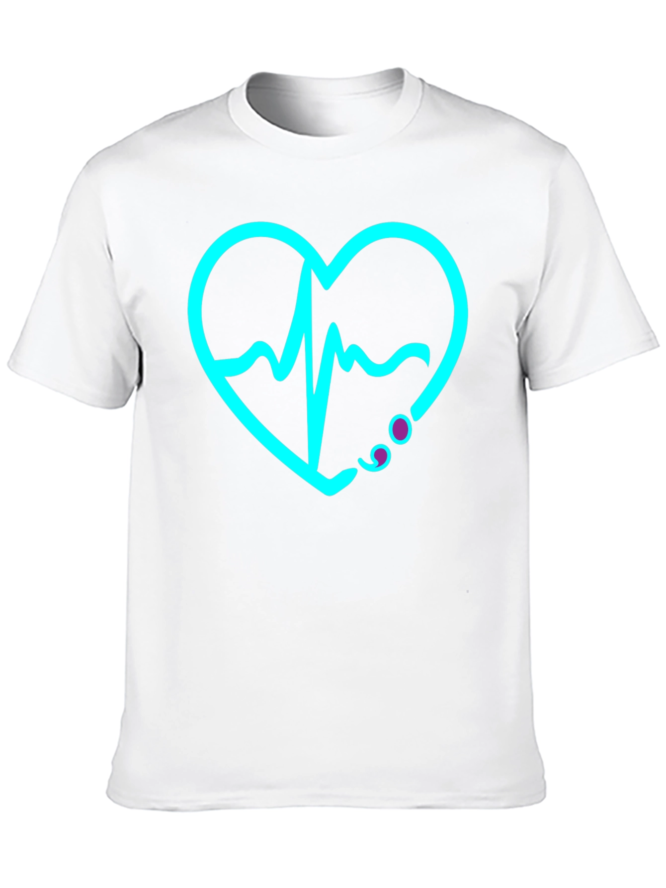 Heartbeat Heartline Graphic Black Tee Shirt