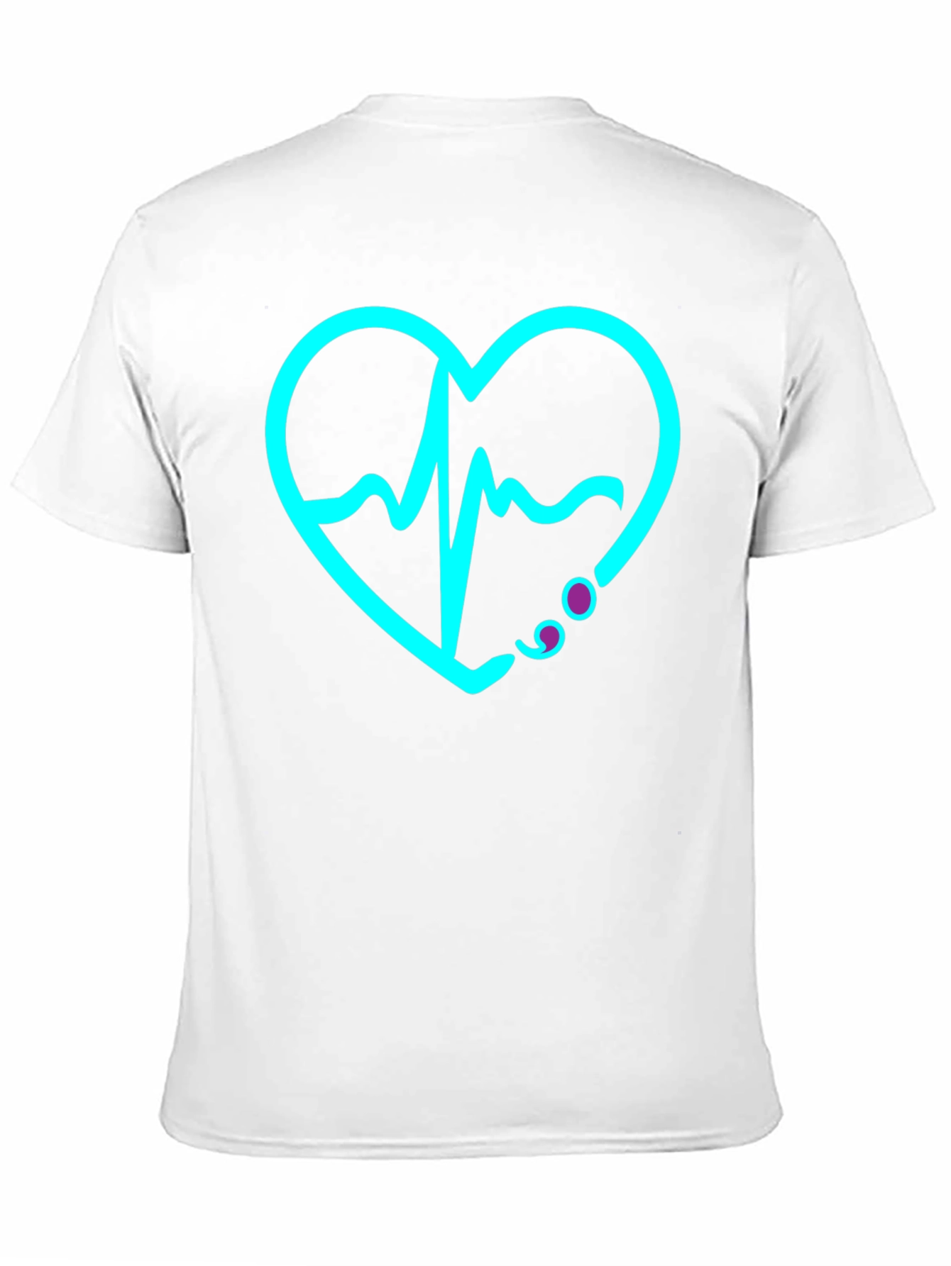 Heartbeat Heartline Graphic Black Tee Shirt