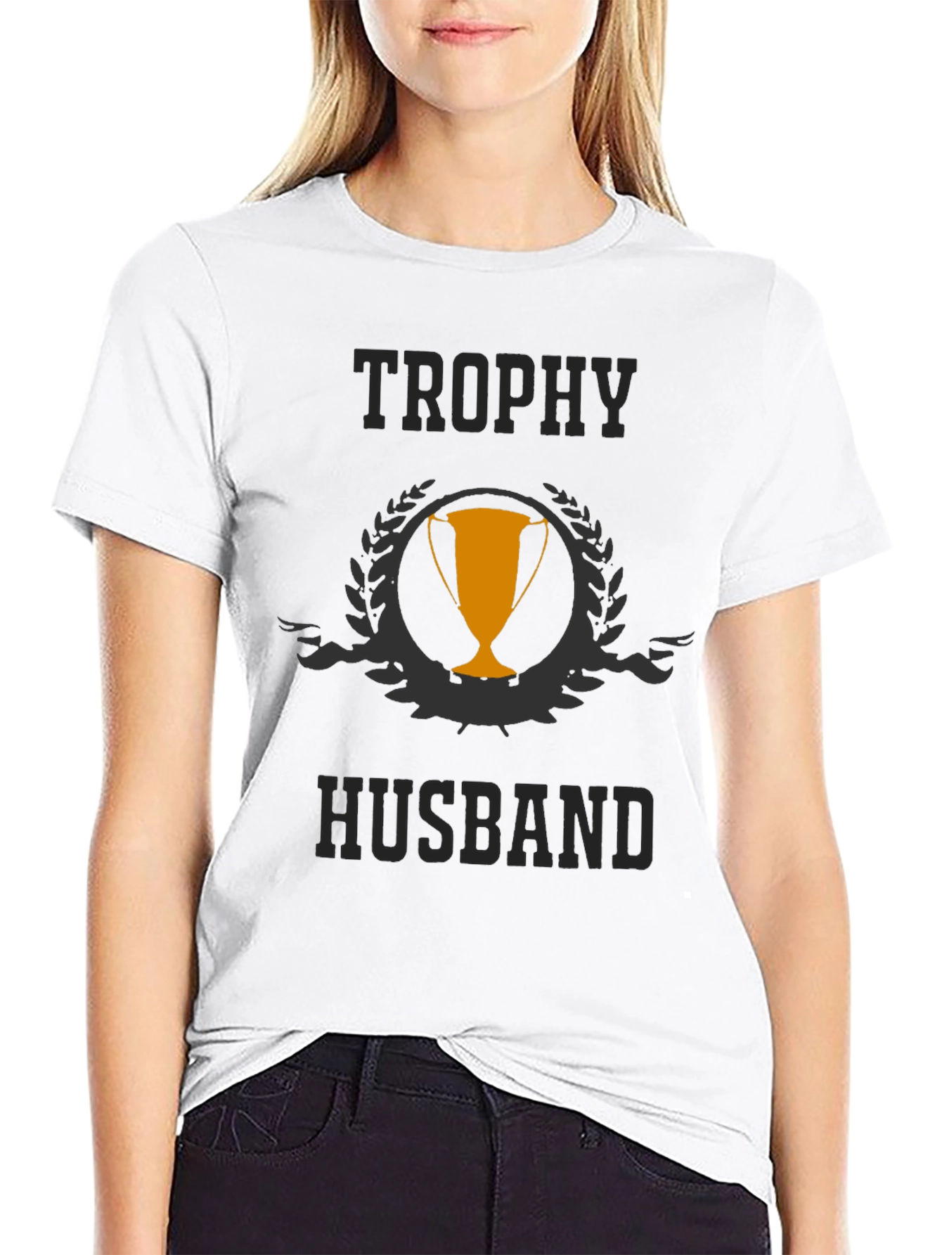 Trophy Husband Black Graphic T-Shirt
