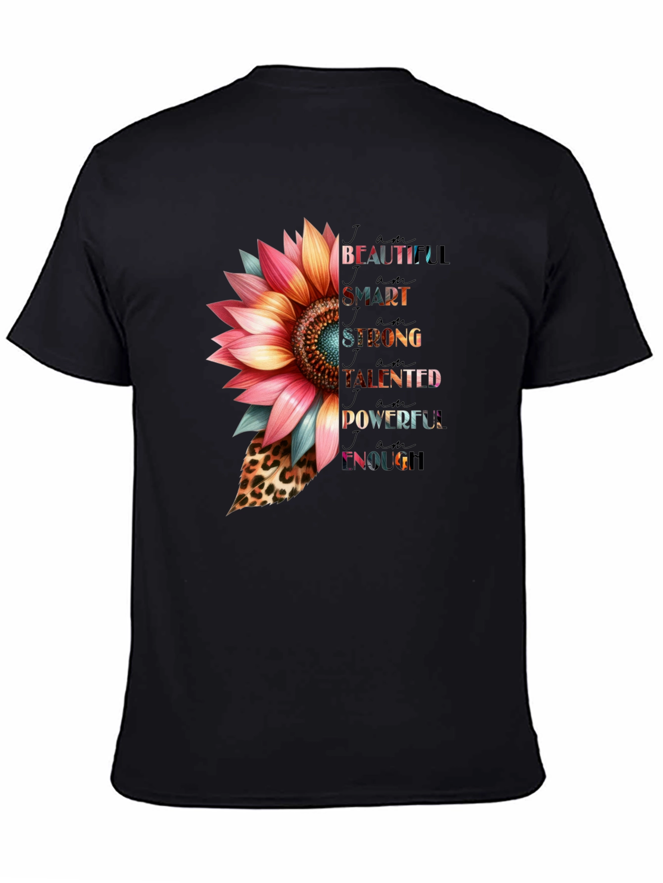 I am Beautiful Sunflower Graphic T-Shirt