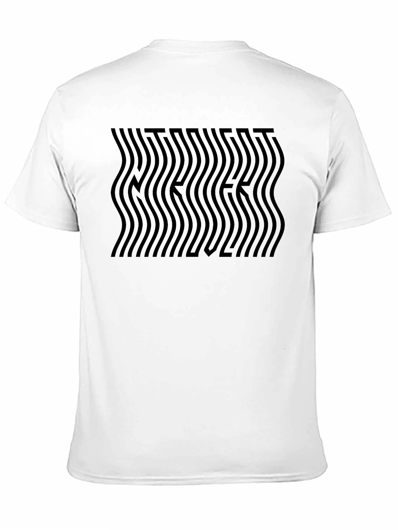 Wavy Text Graphic Tee - Black