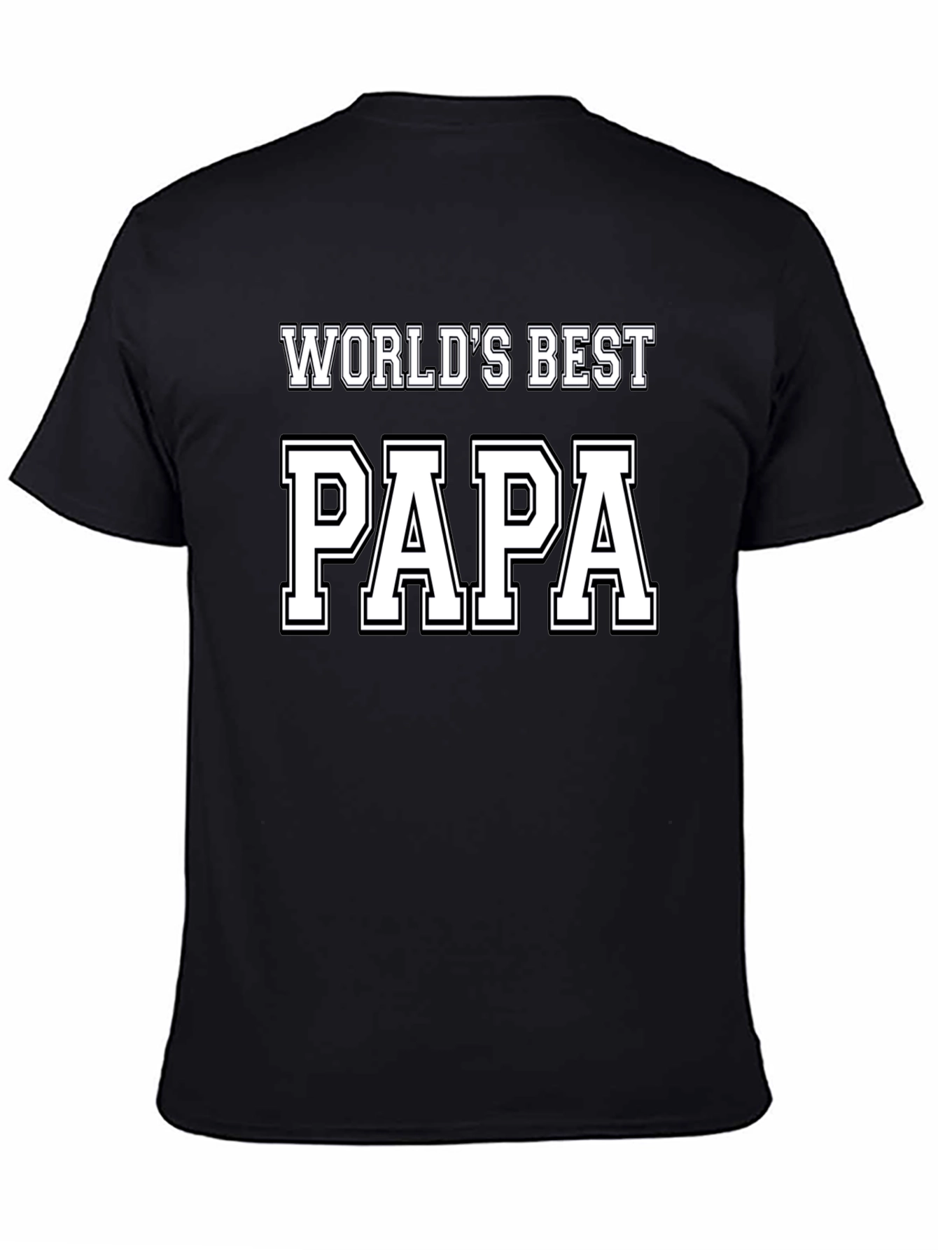 Worlds Best Papa Black T-Shirt