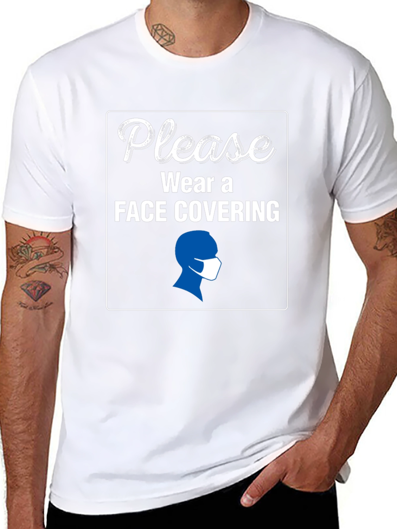 Wear a Face Covering Graphic Tee