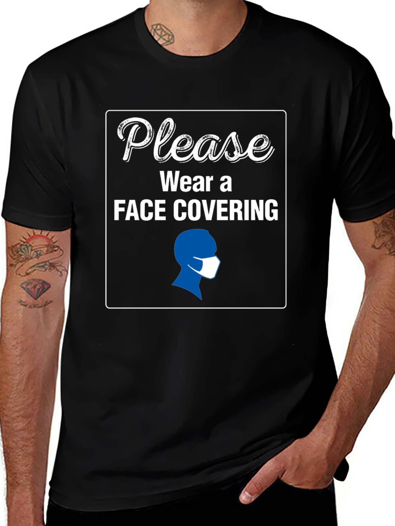Wear a Face Covering Graphic Tee
