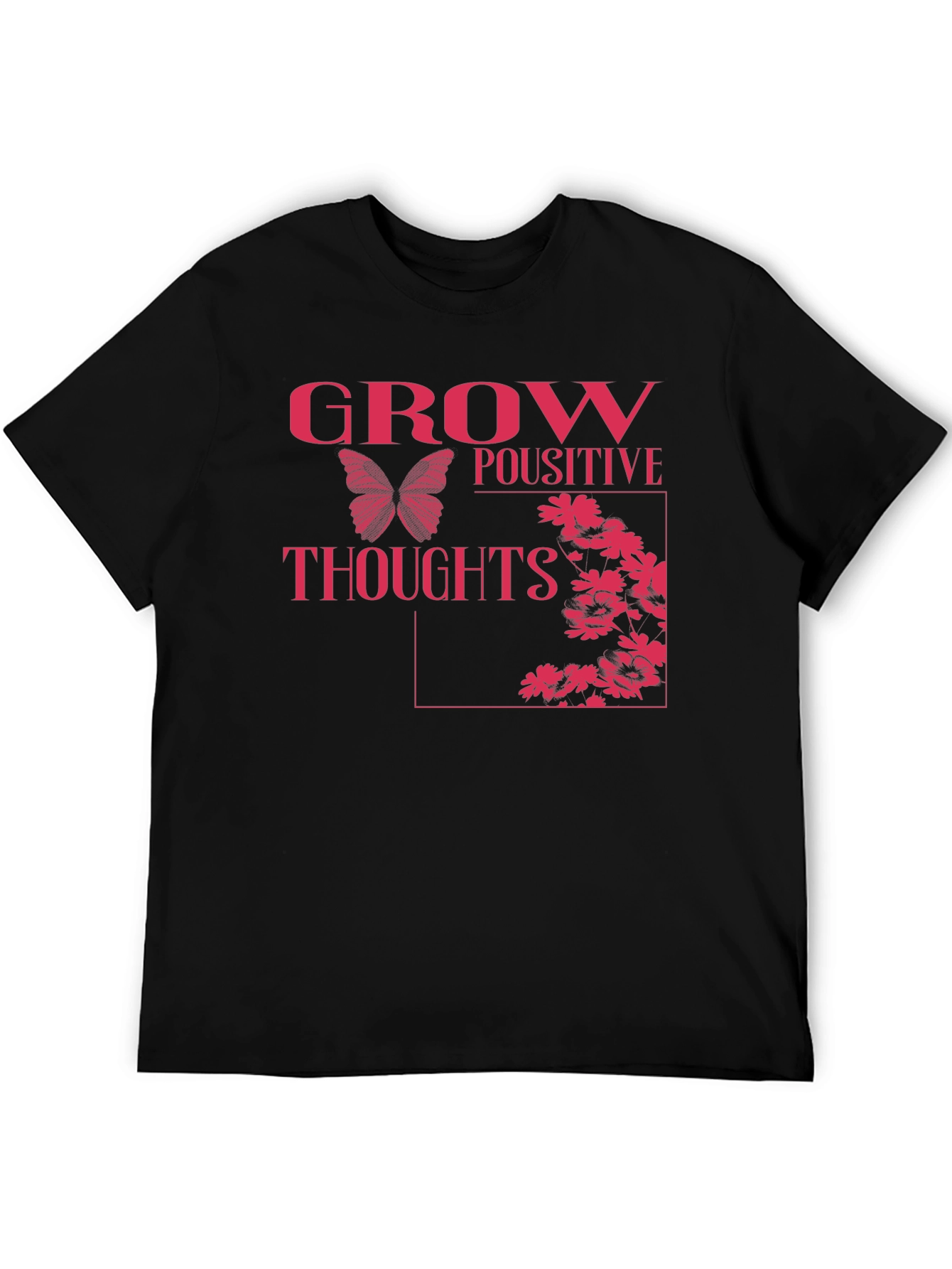 Grow Positive Thoughts Tee - Black