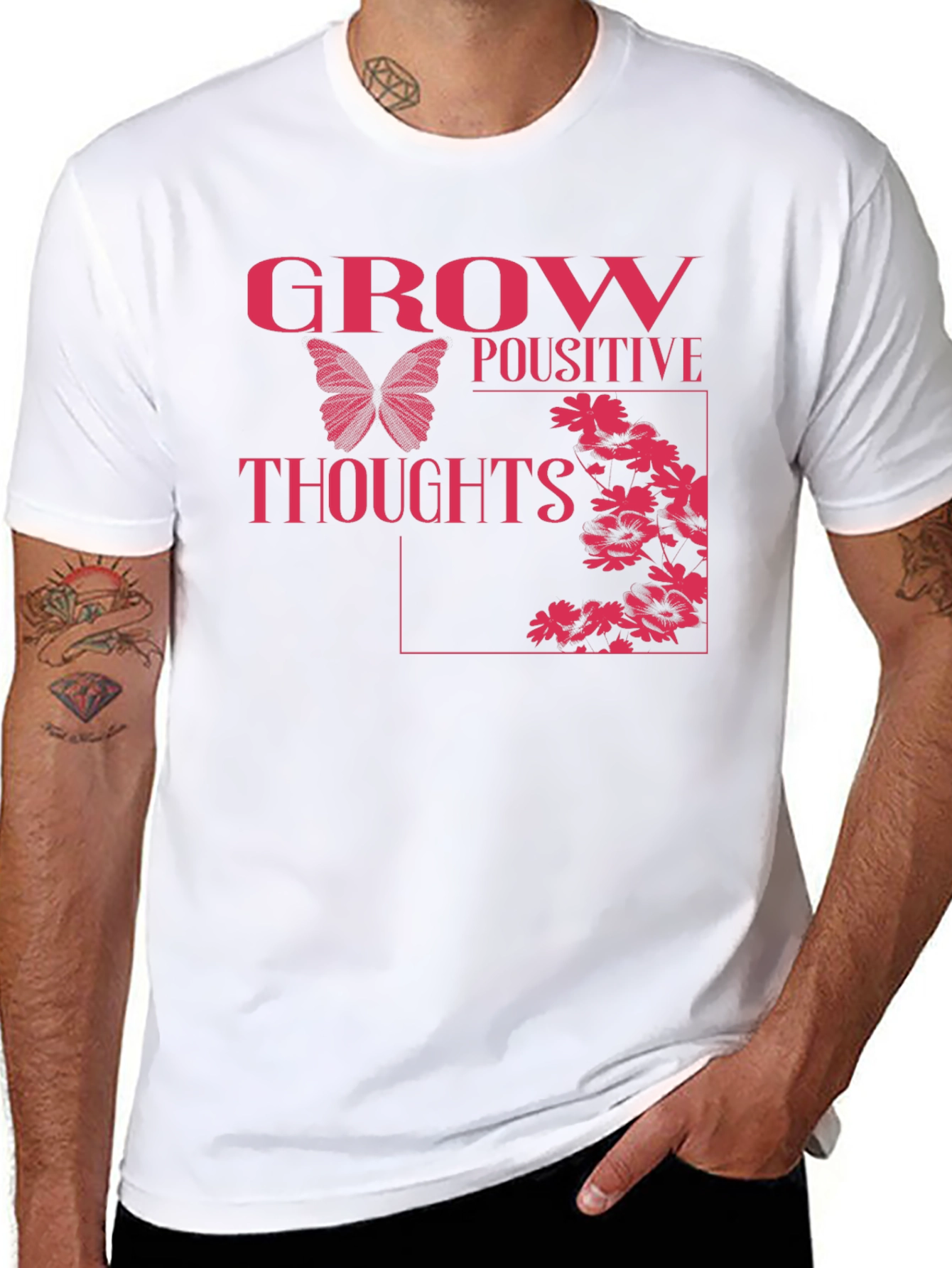 Grow Positive Thoughts Tee - Black