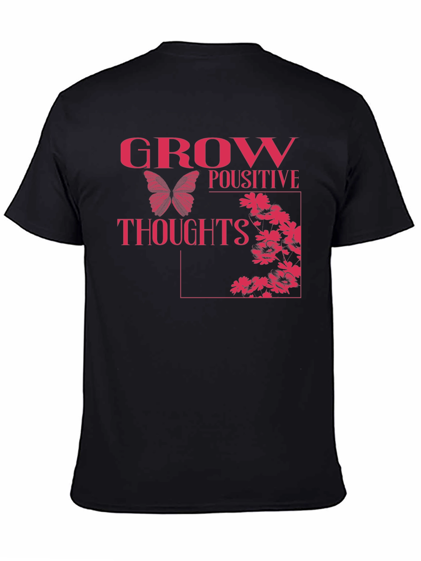 Grow Positive Thoughts Tee - Black