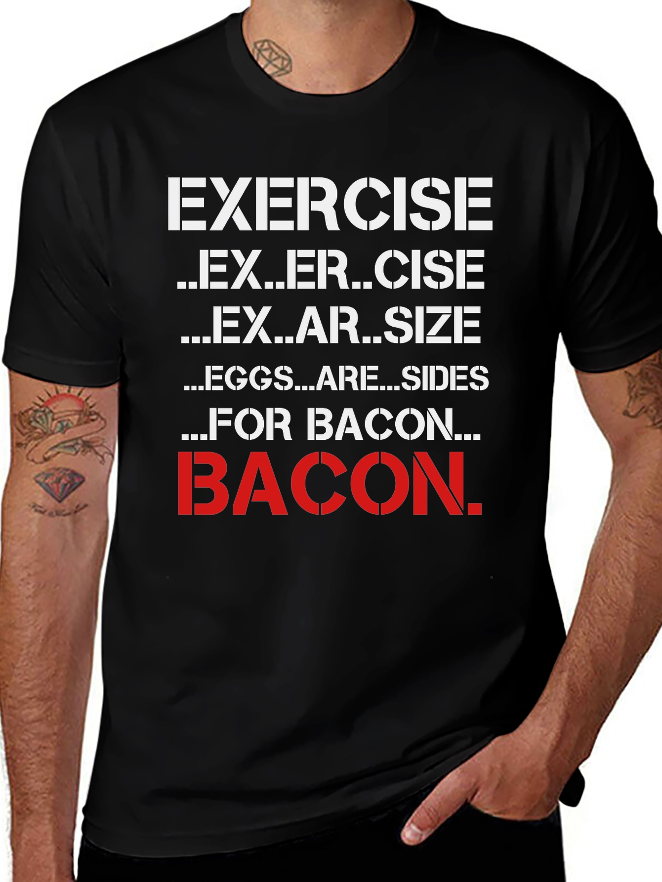 Bacon Lover T-Shirt - Funny Exercise Motivation Tee
