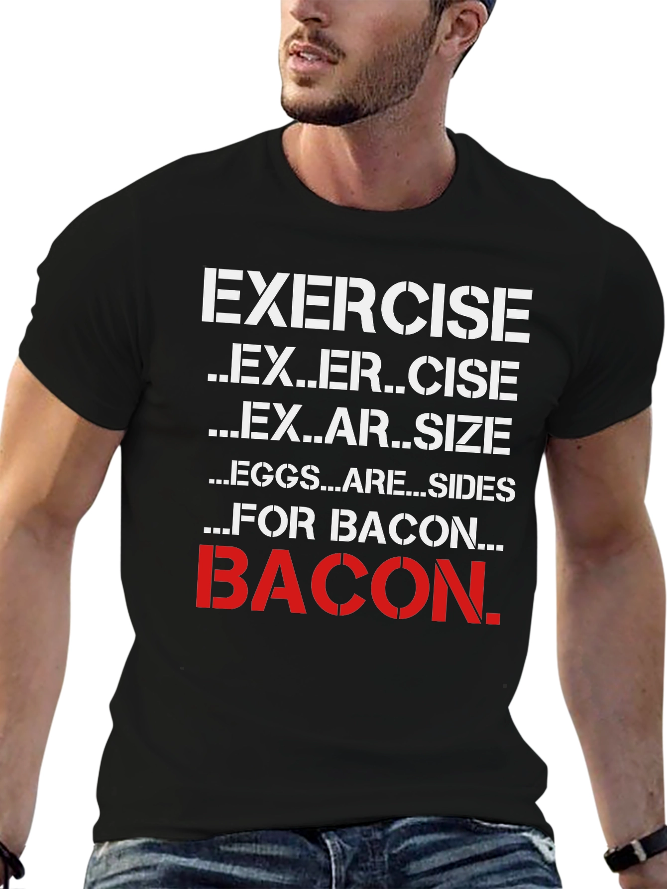 Bacon Lover T-Shirt - Funny Exercise Motivation Tee