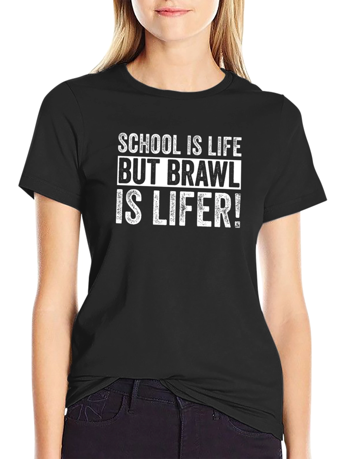 School is Life Brawl is Lifer Graphic T-Shirt