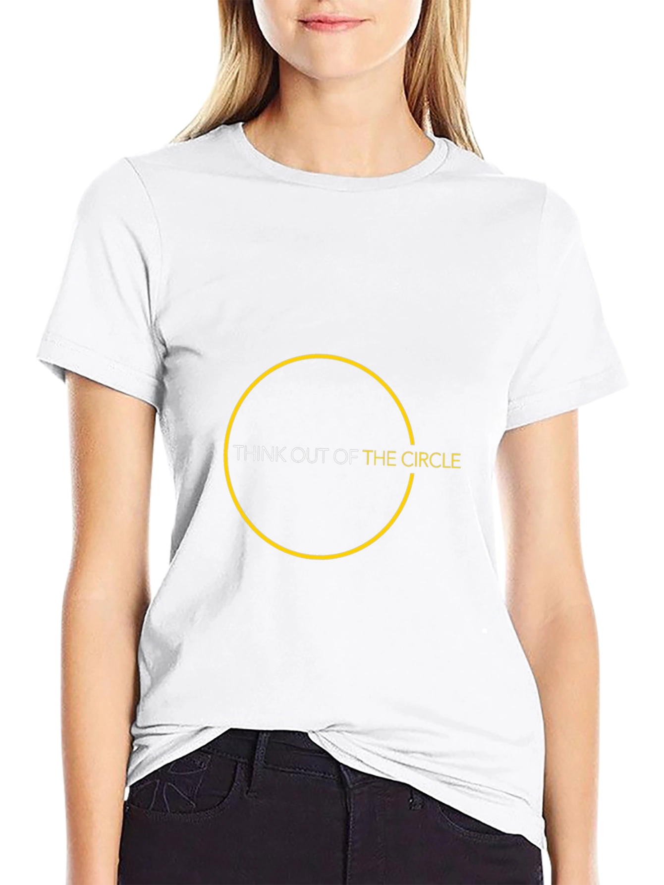 Think Out of the Circle - Graphic Black T-Shirt