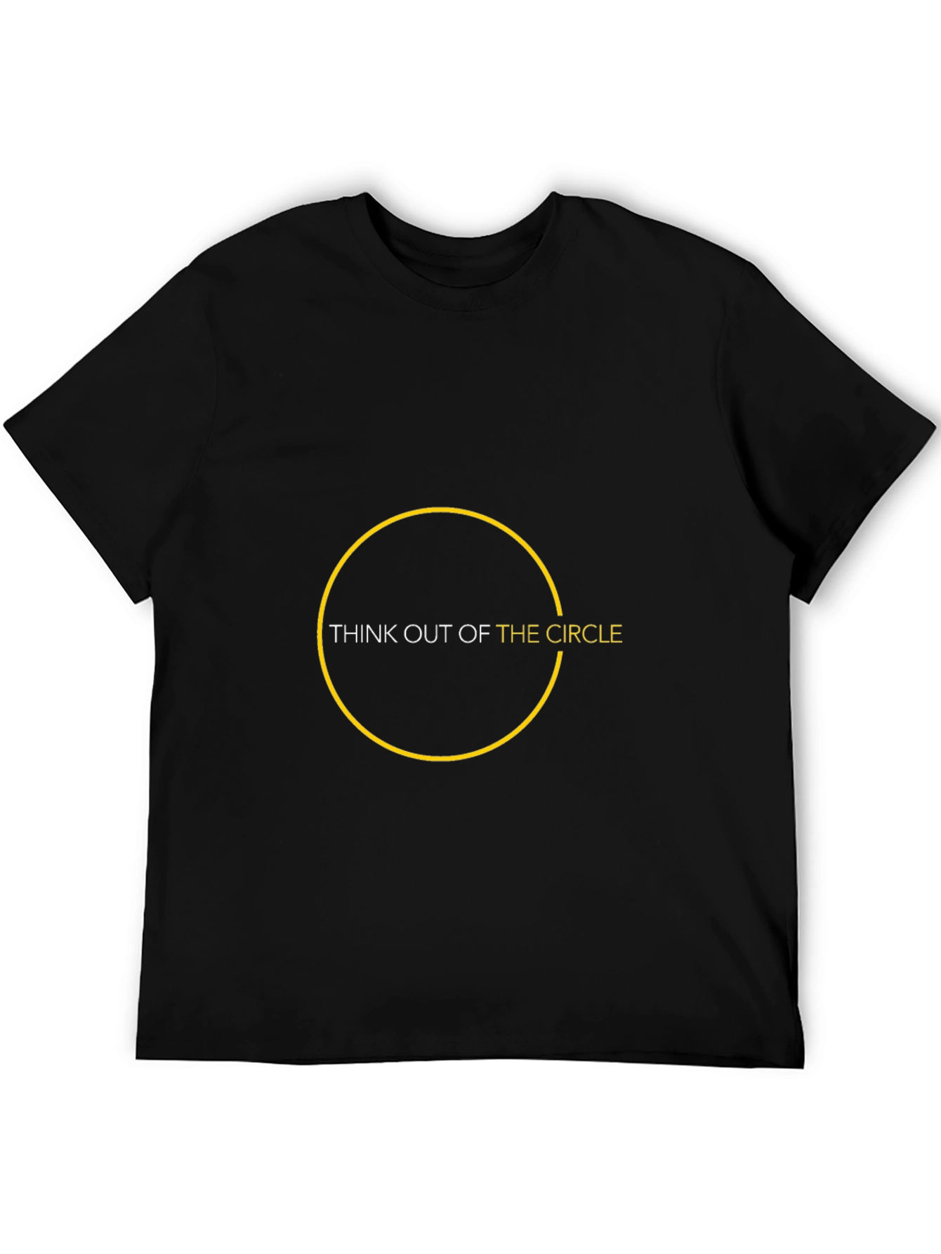 Think Out of the Circle - Graphic Black T-Shirt