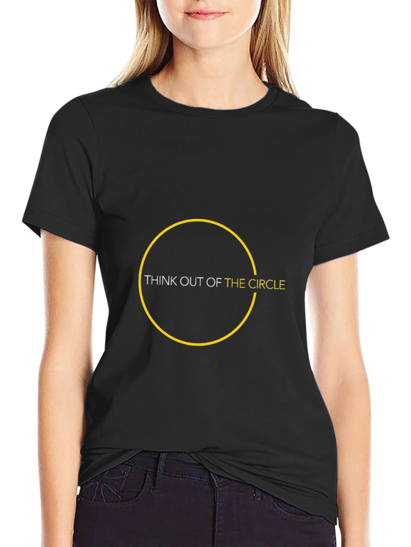 Think Out of the Circle - Graphic Black T-Shirt