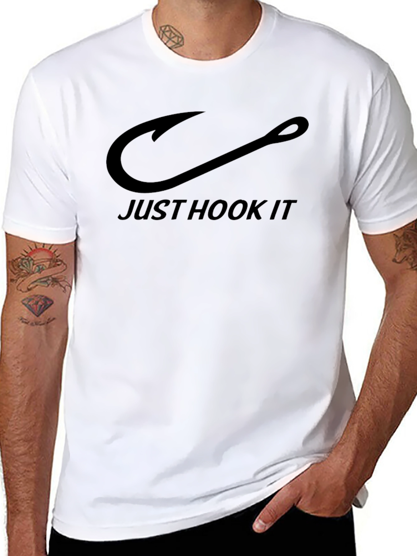 Just Hook It T-Shirt - Black Fishing Tee