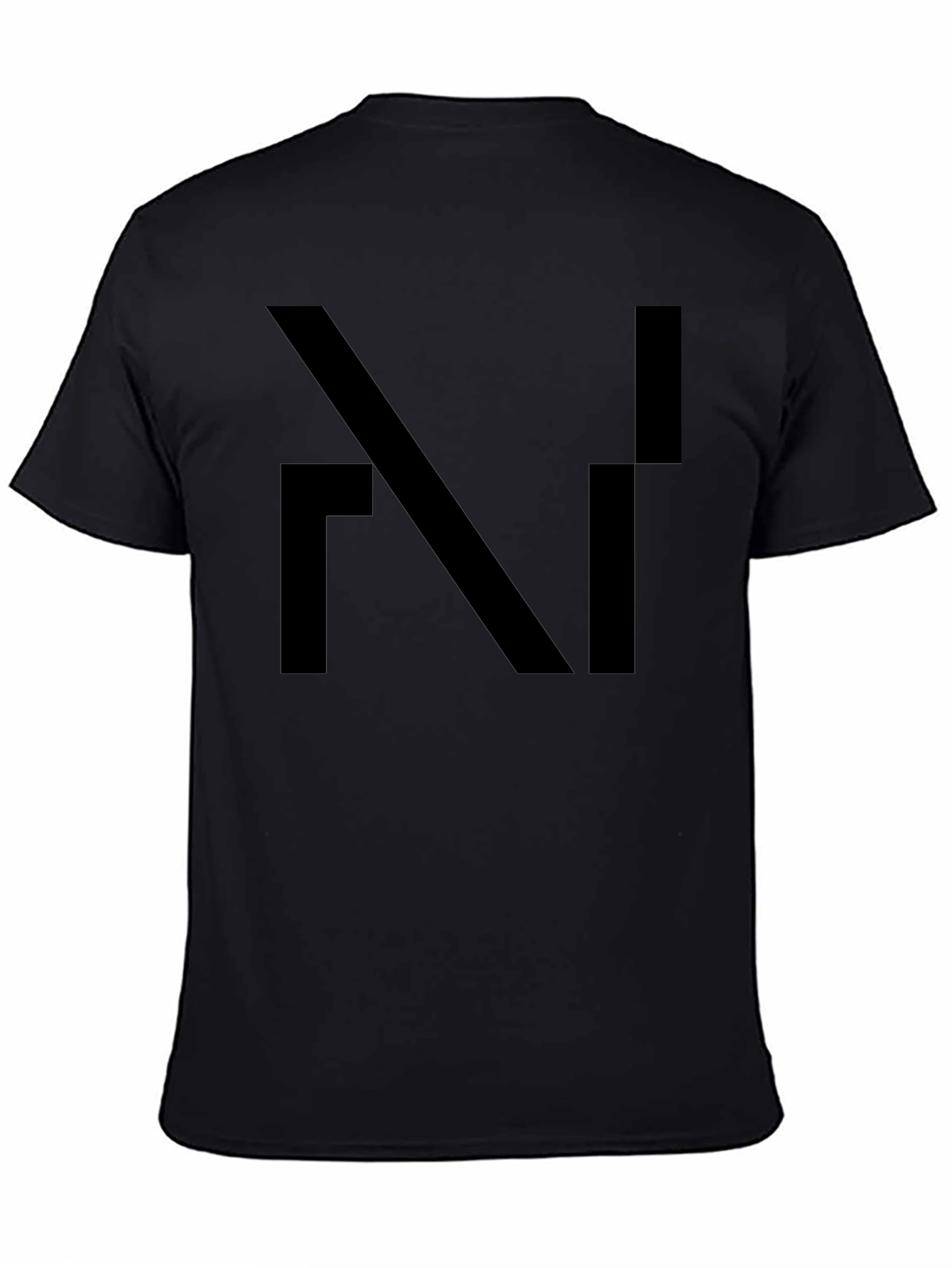Modern Abstract Design Black T-Shirt for Men