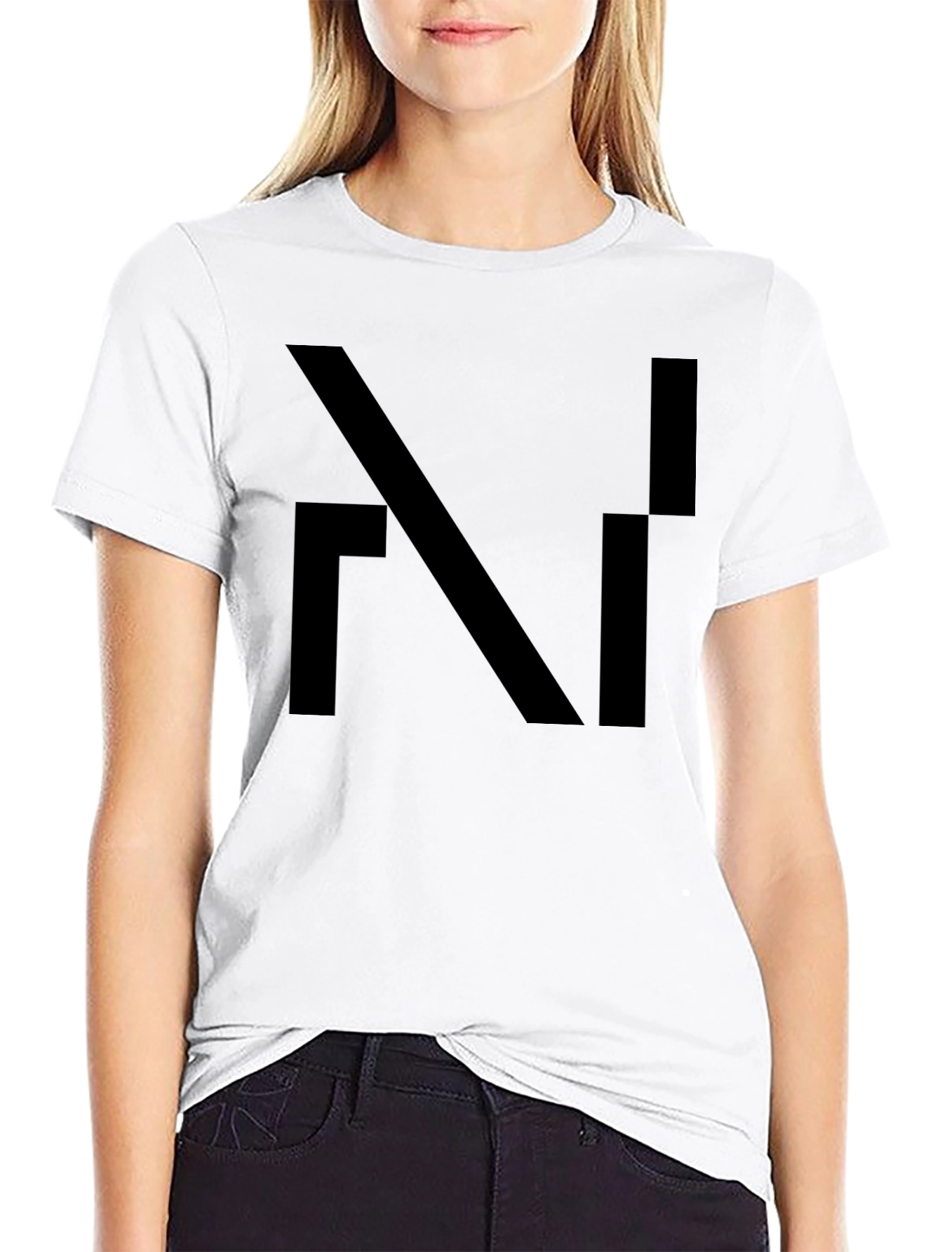Modern Abstract Design Black T-Shirt for Men