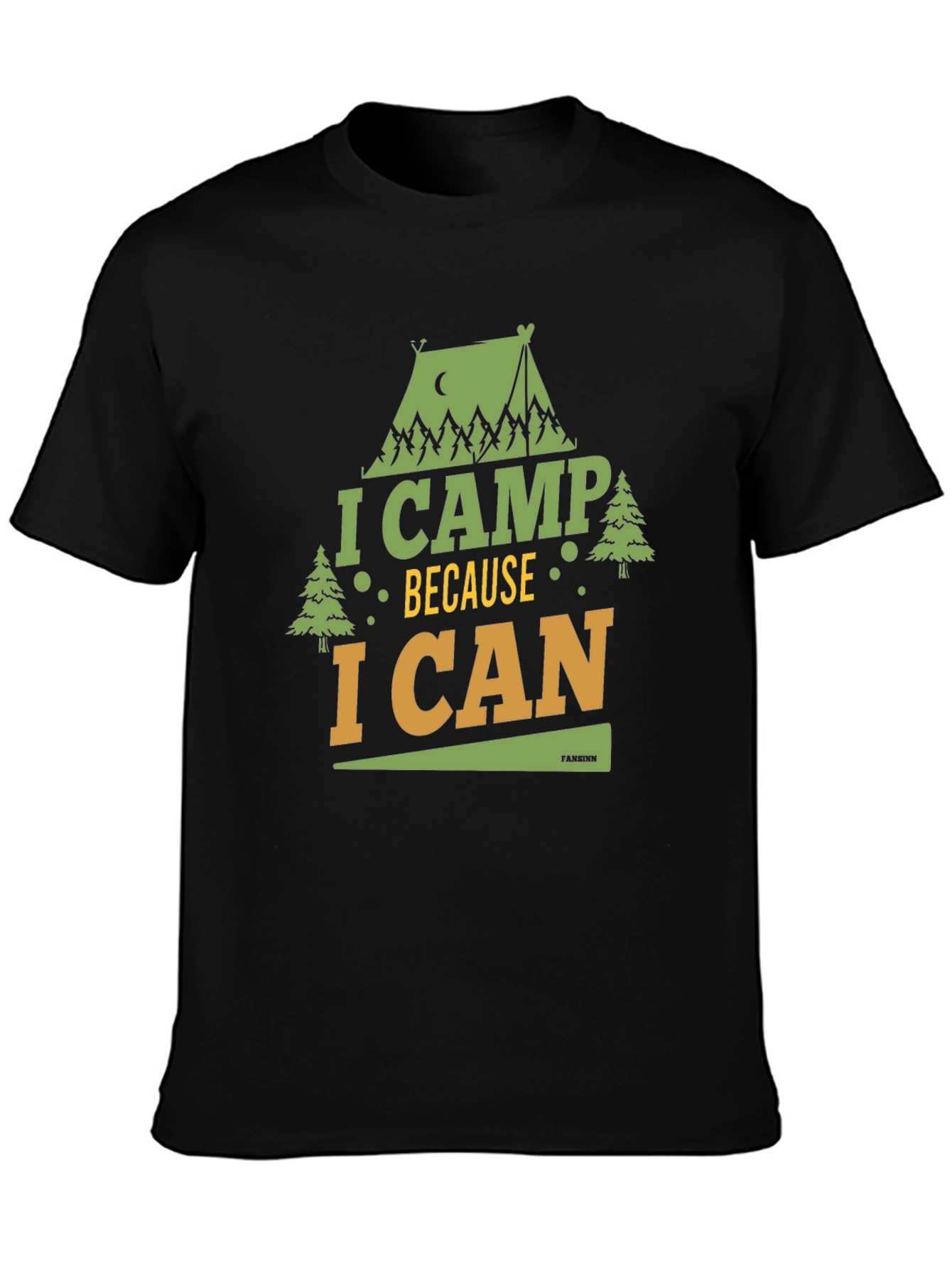 I Camp Because I Can Graphic Tee - Black