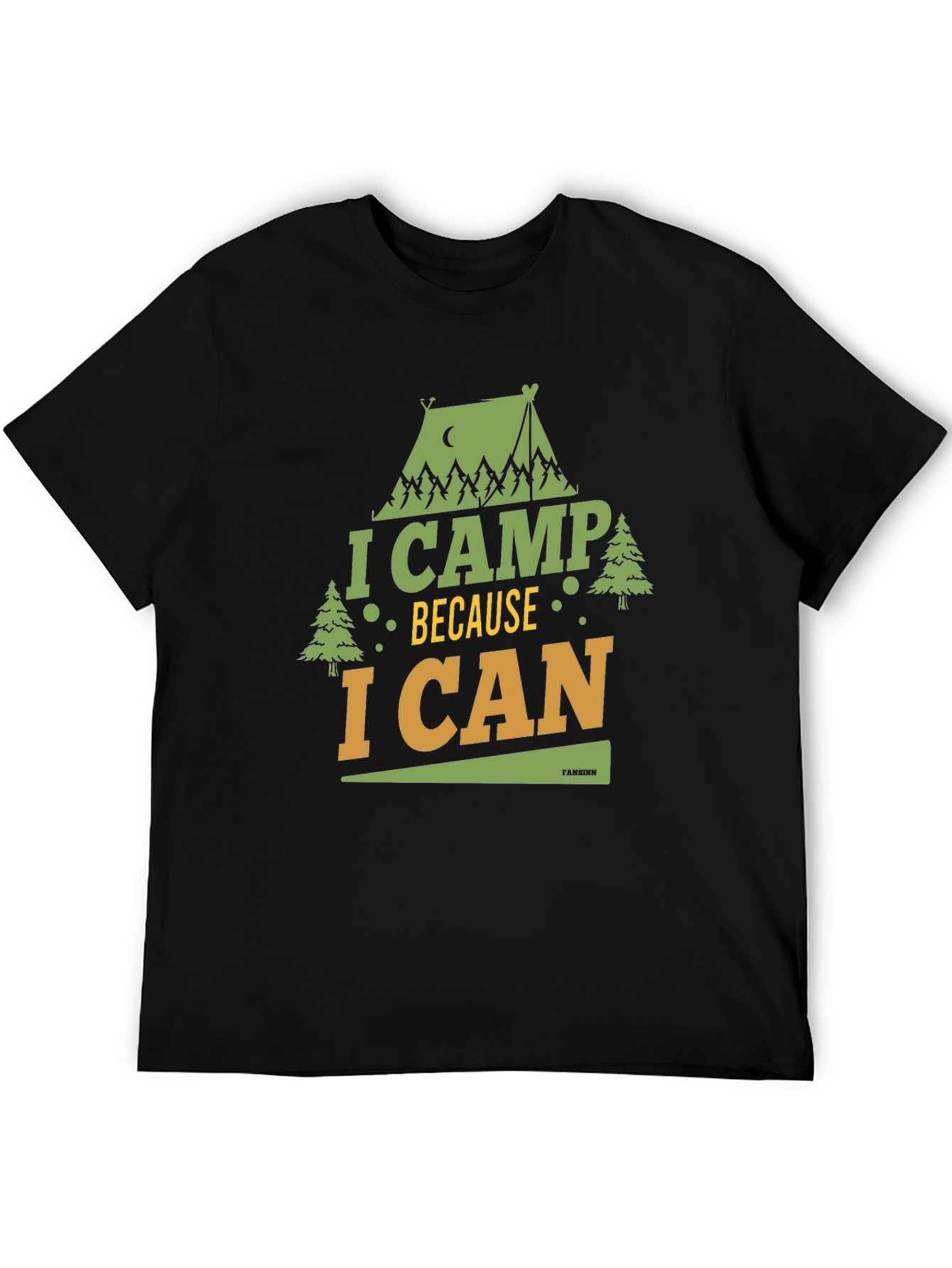 I Camp Because I Can Graphic Tee - Black