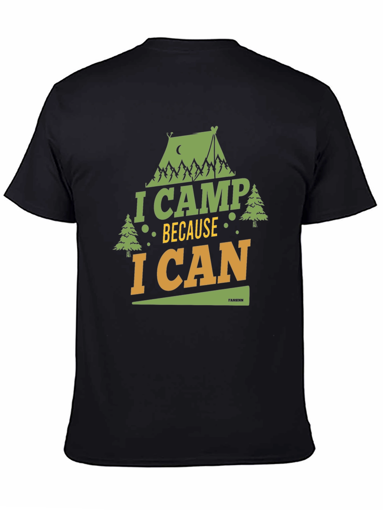 I Camp Because I Can Graphic Tee - Black