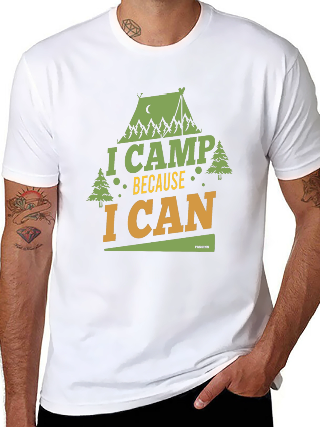 I Camp Because I Can Graphic Tee - Black