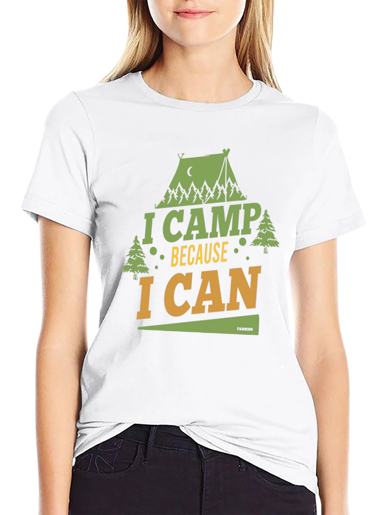 I Camp Because I Can Graphic Tee - Black