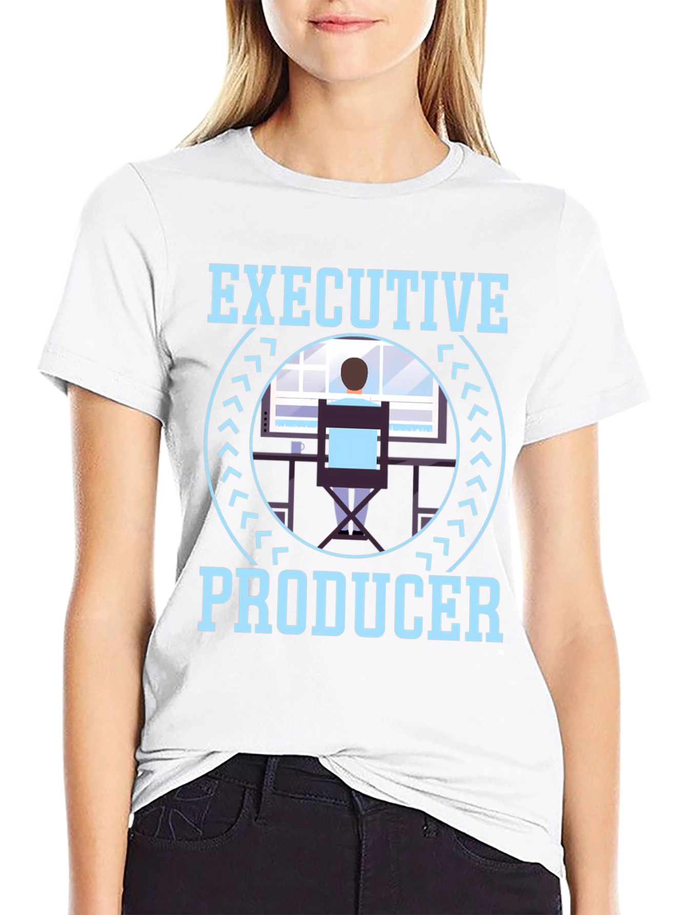 Executive Producer Graphic Tee - Black Crewneck T-Shirt