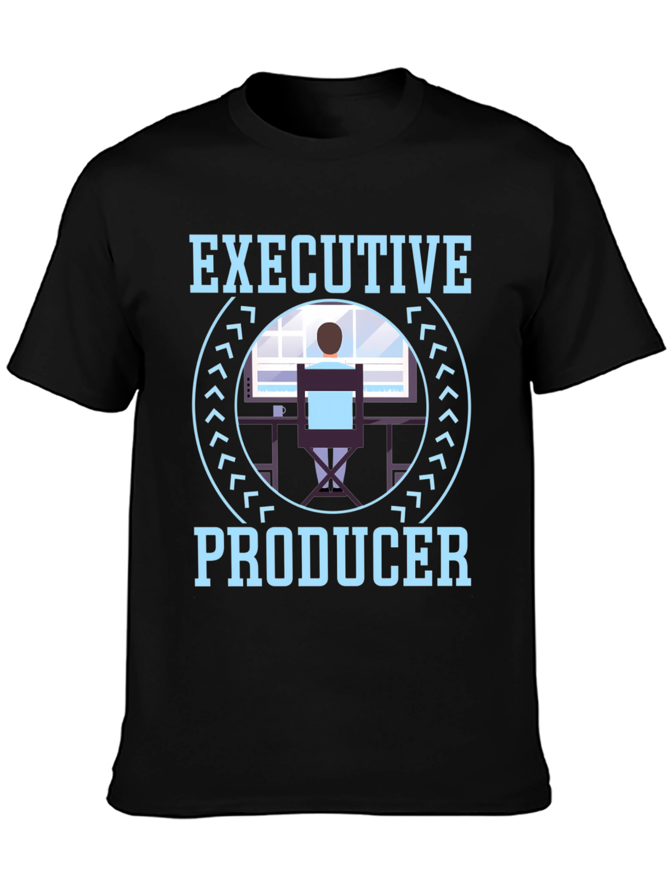 Executive Producer Graphic Tee - Black Crewneck T-Shirt