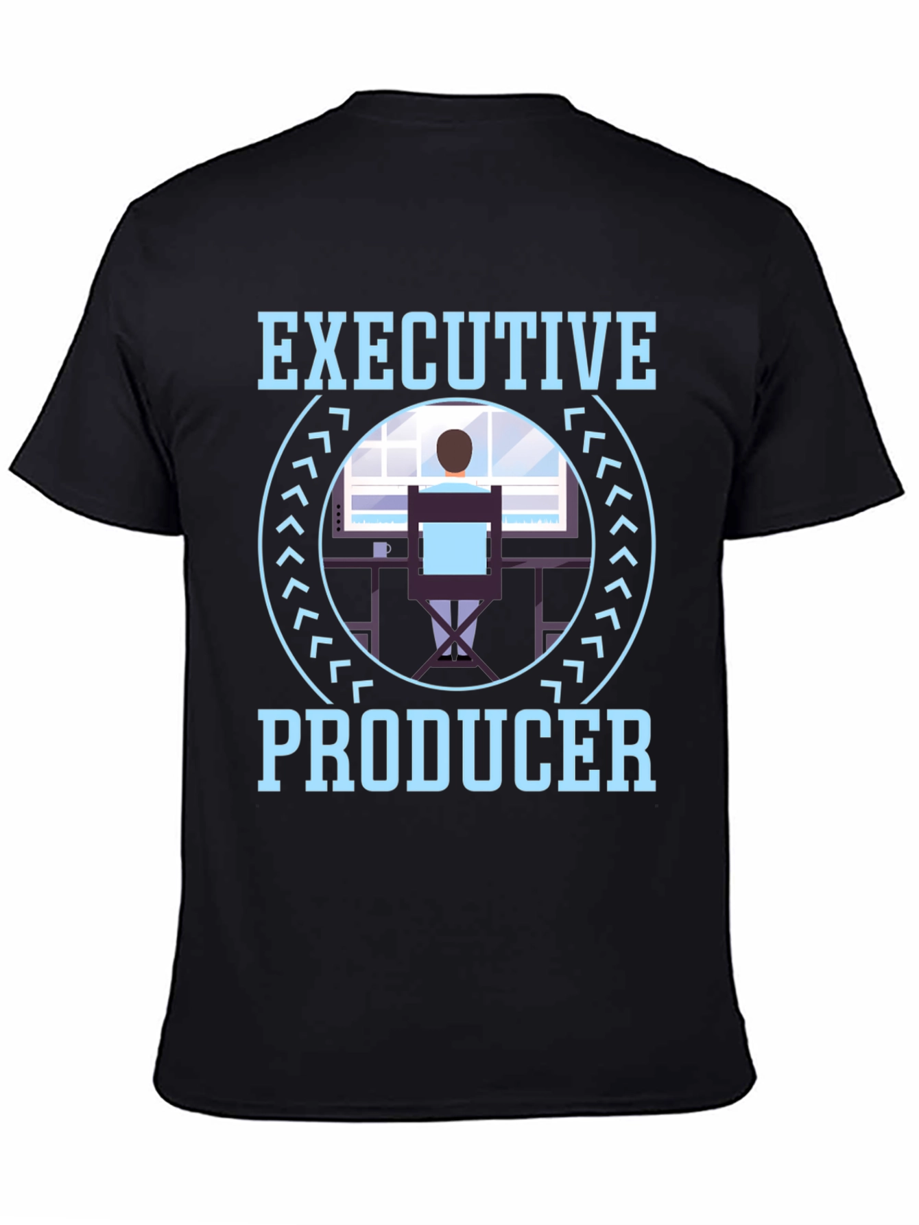 Executive Producer Graphic Tee - Black Crewneck T-Shirt