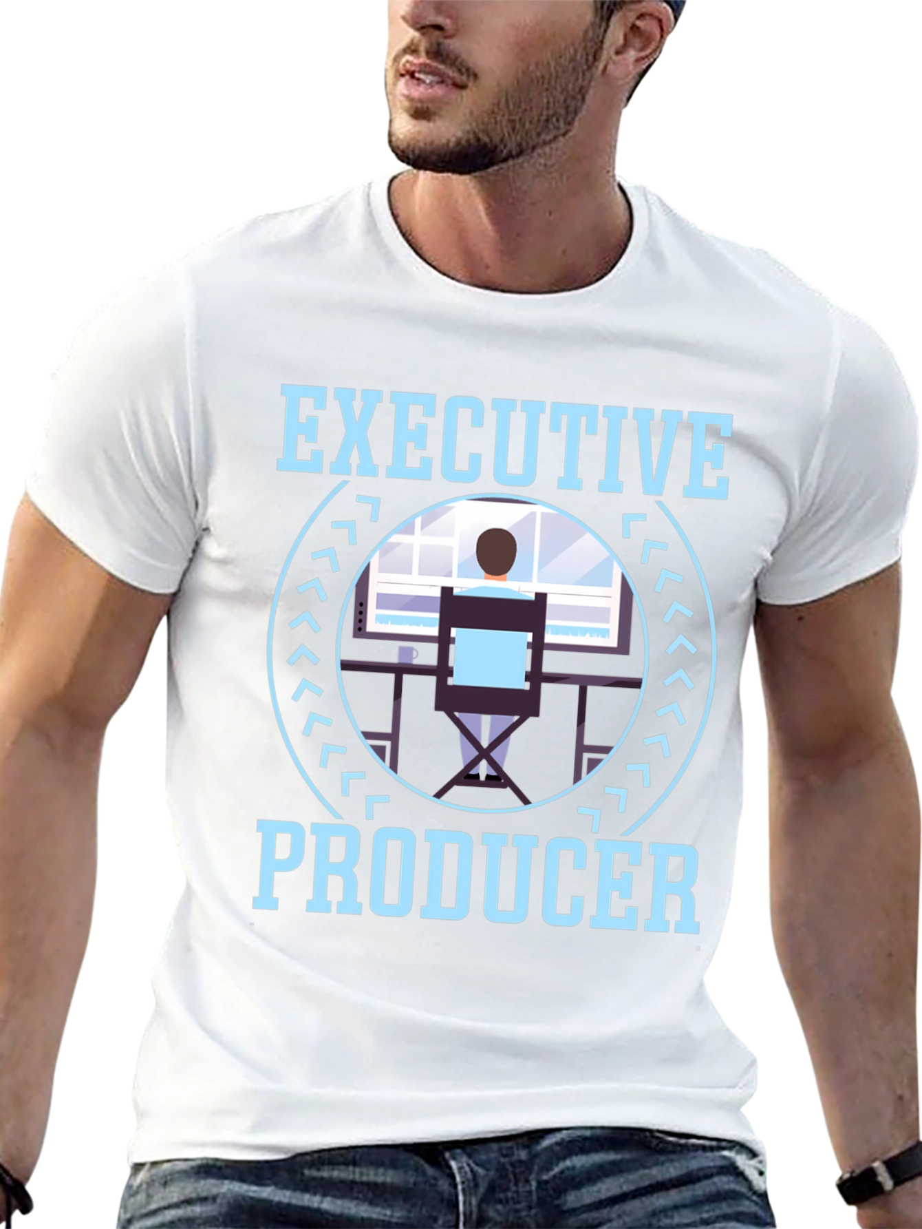 Executive Producer Graphic Tee - Black Crewneck T-Shirt