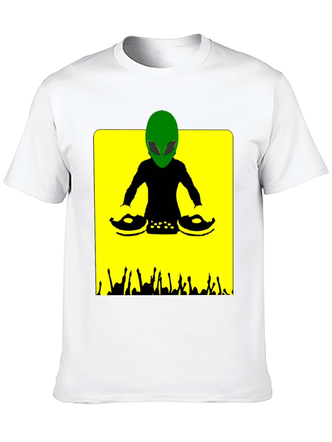 Alien DJ Graphic T-Shirt - Black