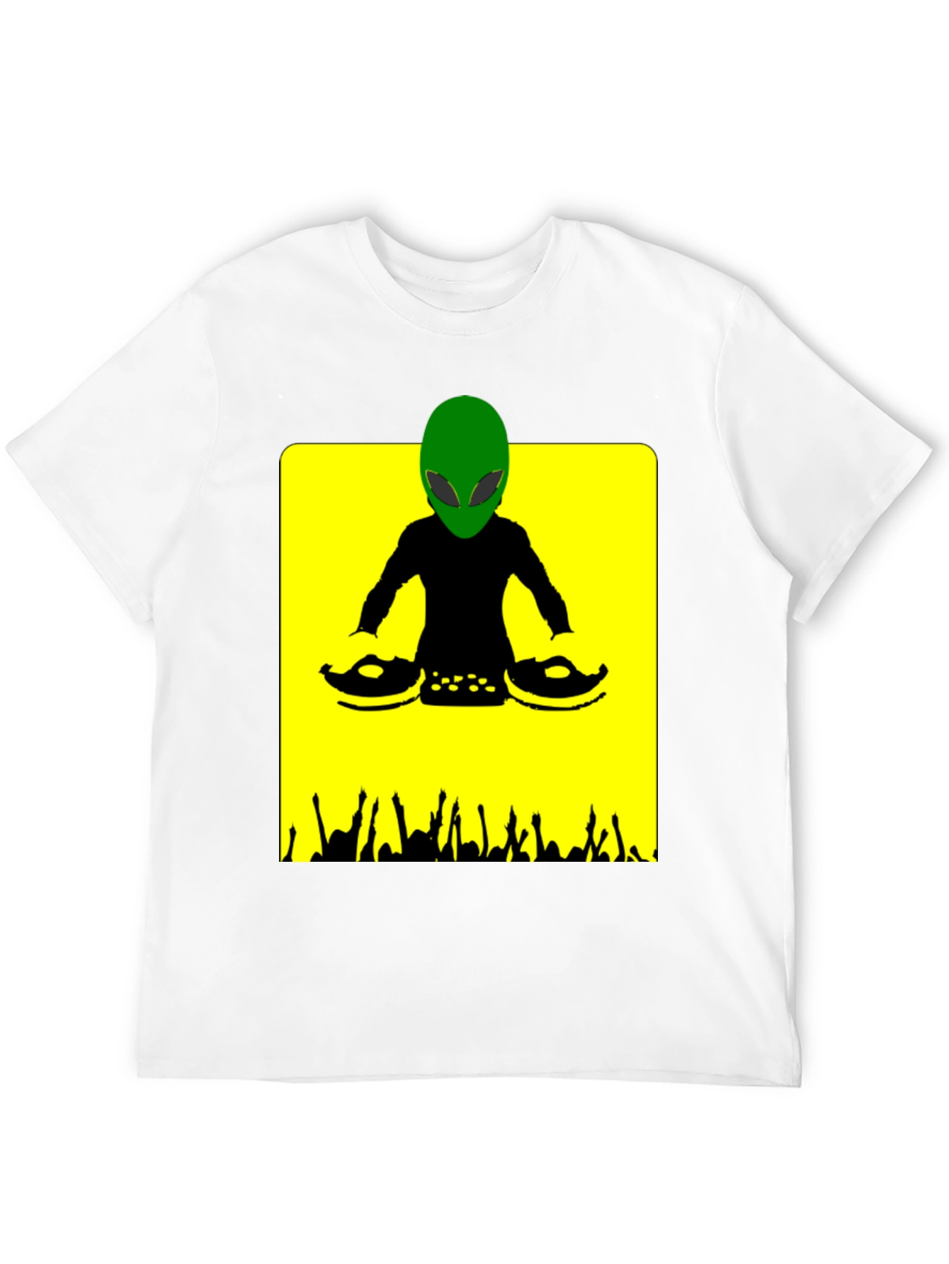 Alien DJ Graphic T-Shirt - Black