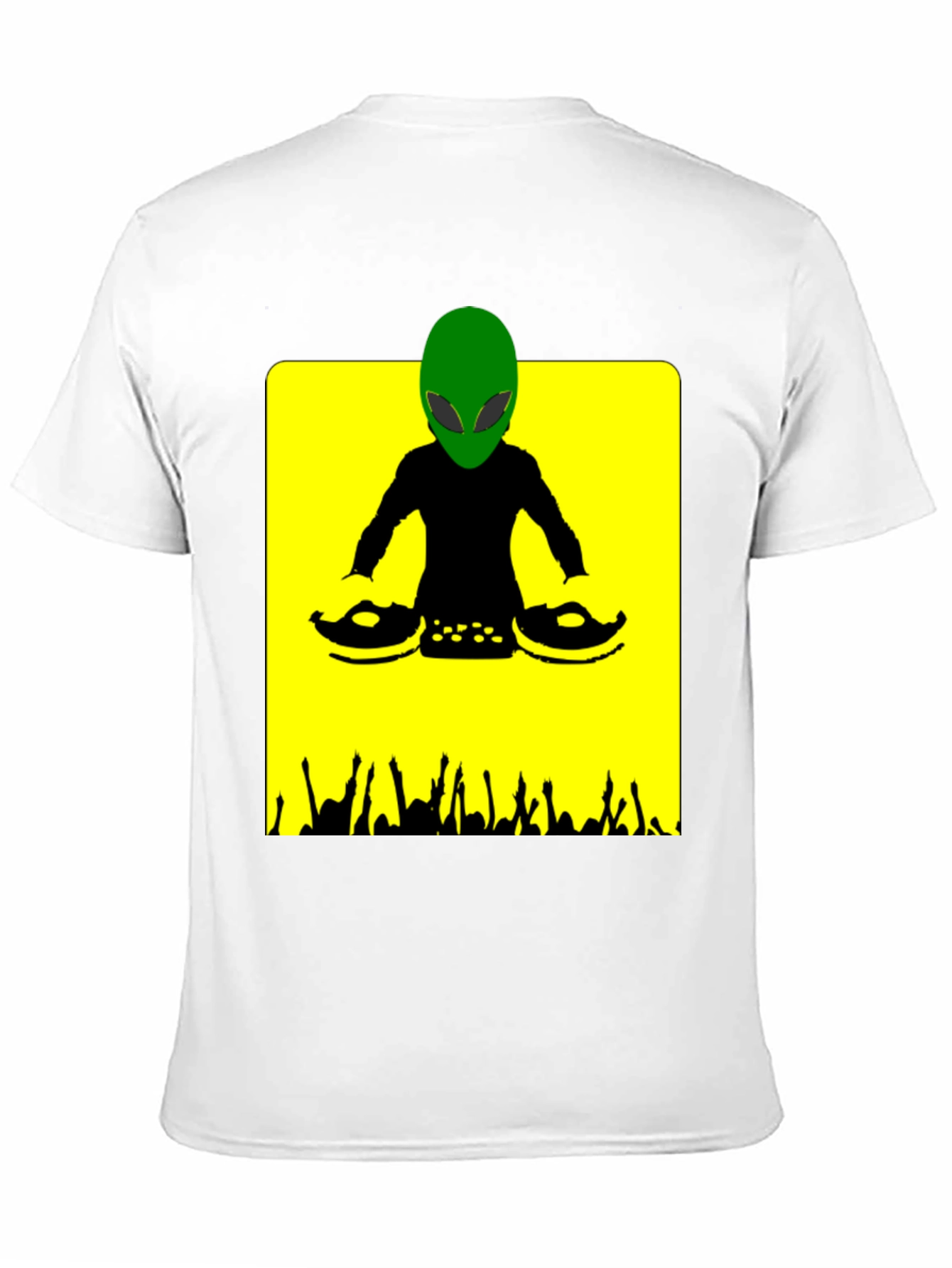 Alien DJ Graphic T-Shirt - Black