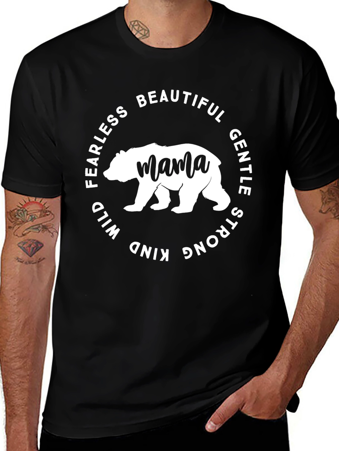 Mama Bear T-Shirt - Fearless Beautiful & Gentle