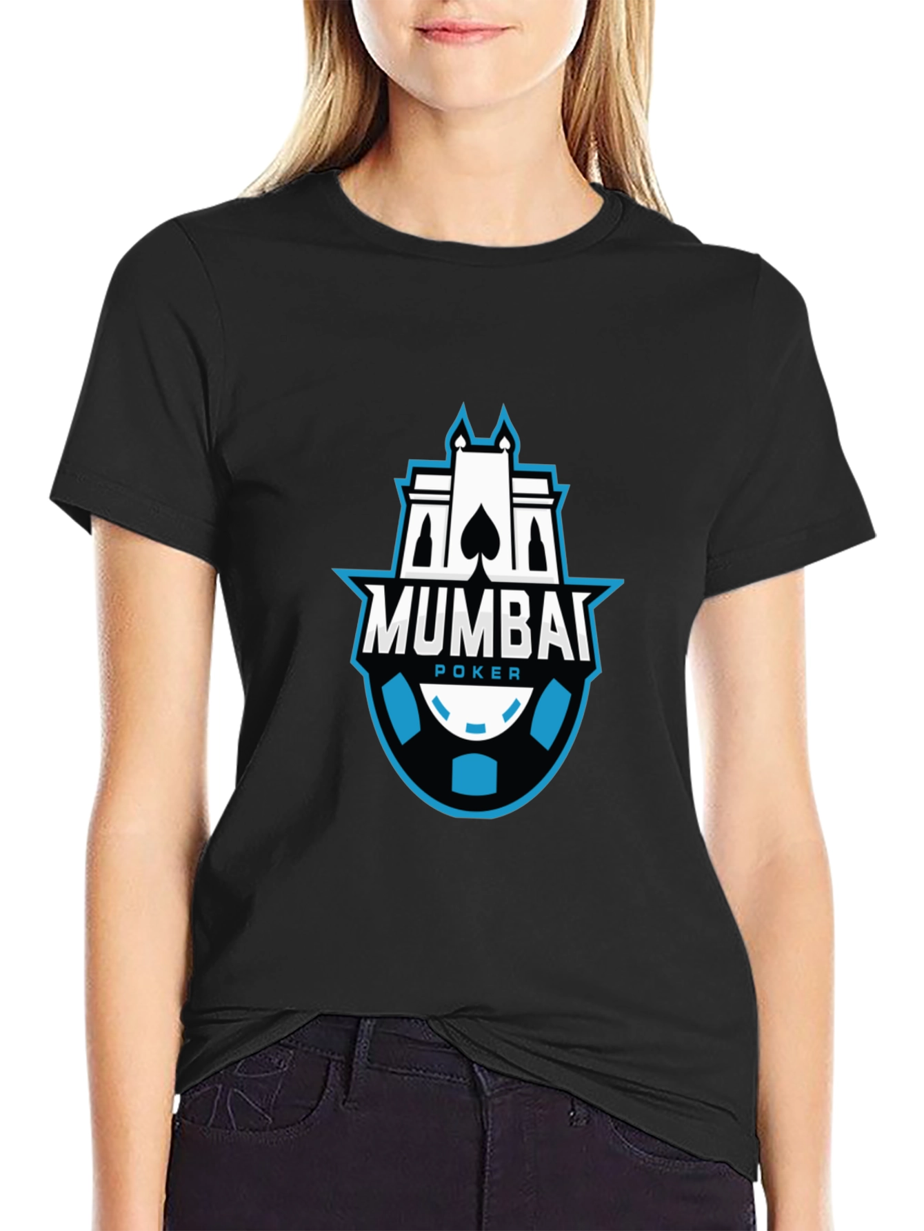 Mumbai Poker Black Graphic T-Shirt