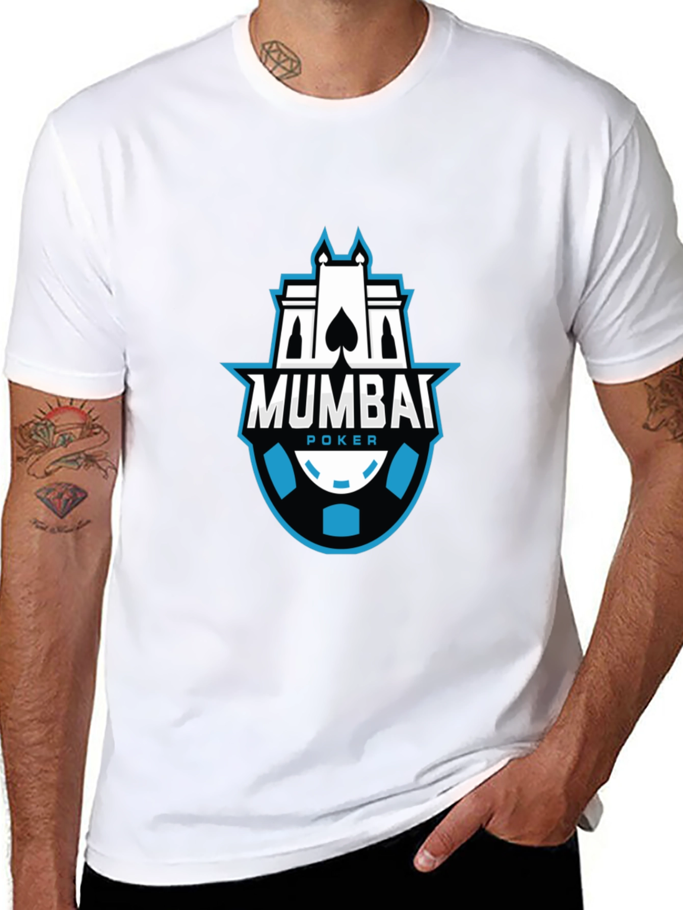 Mumbai Poker Black Graphic T-Shirt