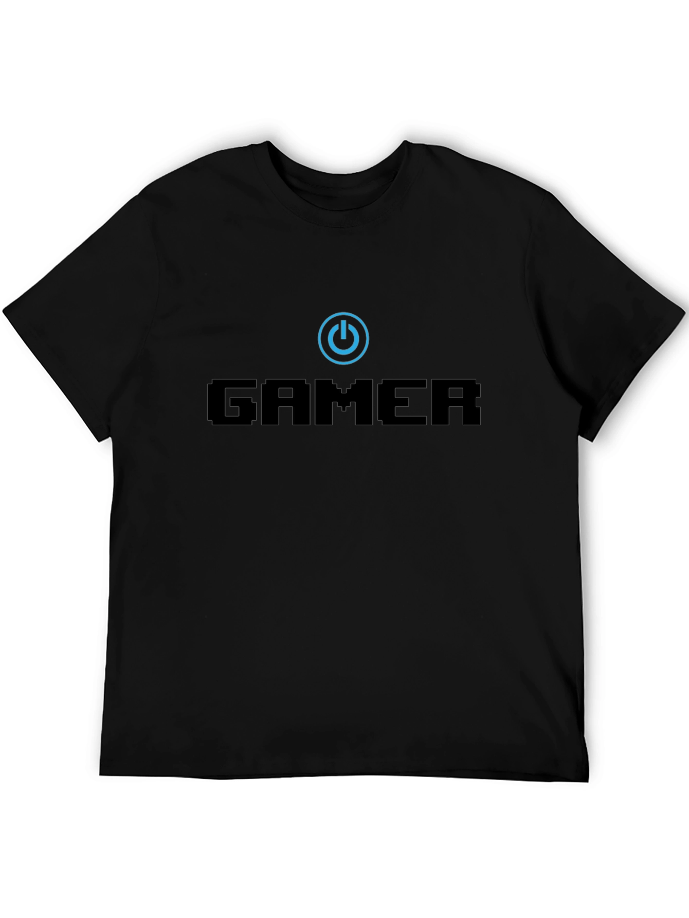 Gamer Power Button Black T-Shirt
