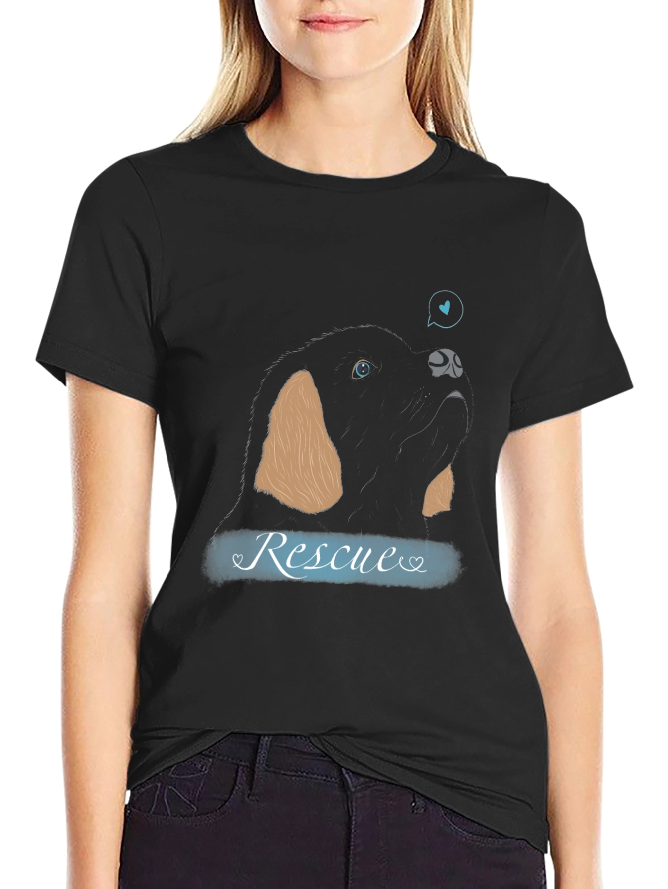 Rescue Dog Graphic Tee - Support Animal Adoption