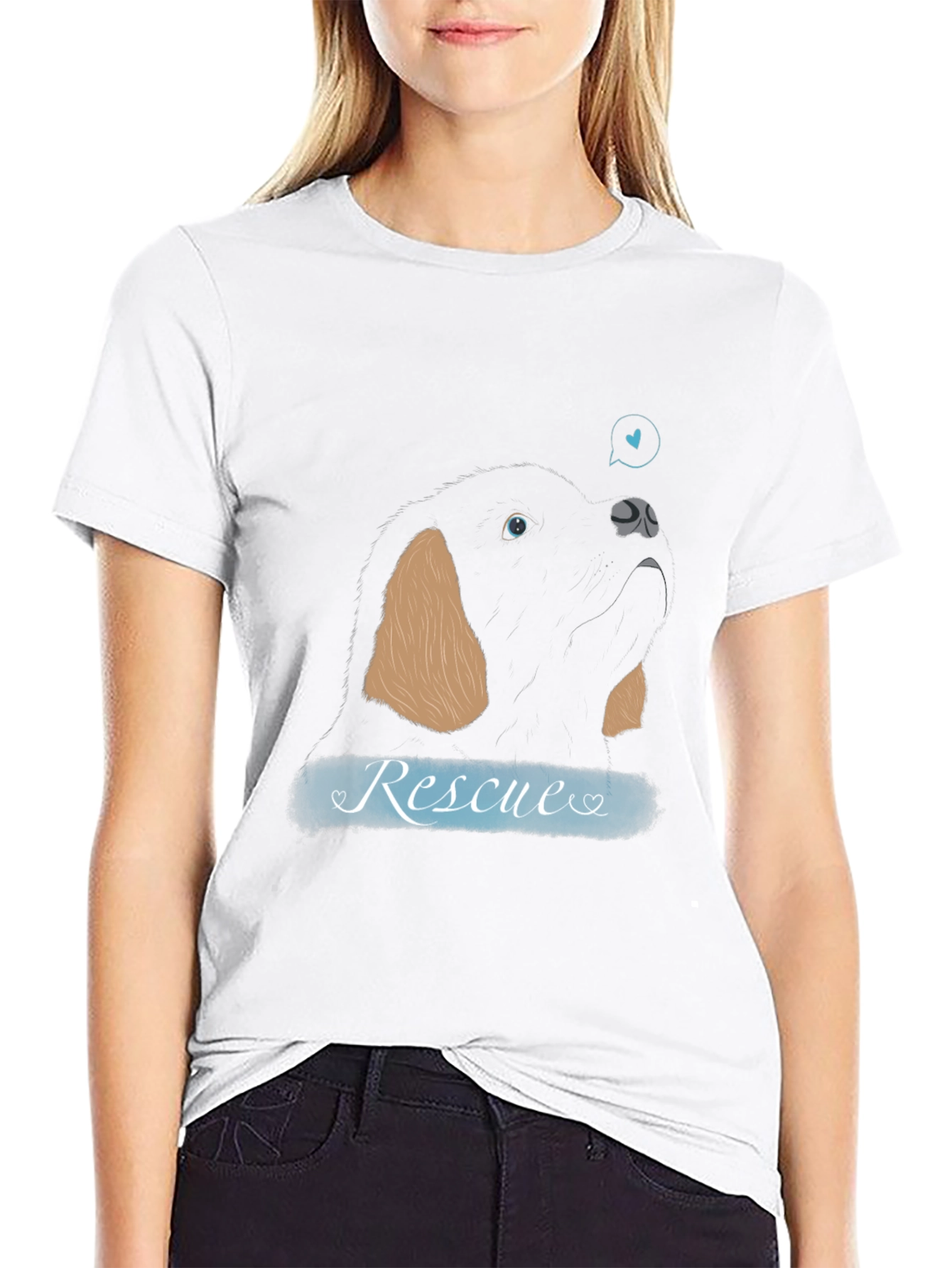 Rescue Dog Graphic Tee - Support Animal Adoption