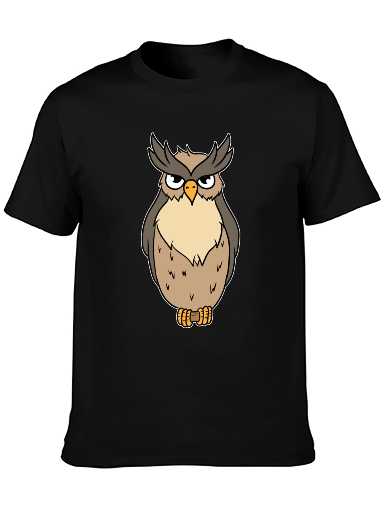 Owl Graphic T-Shirt - Mens Black Tee