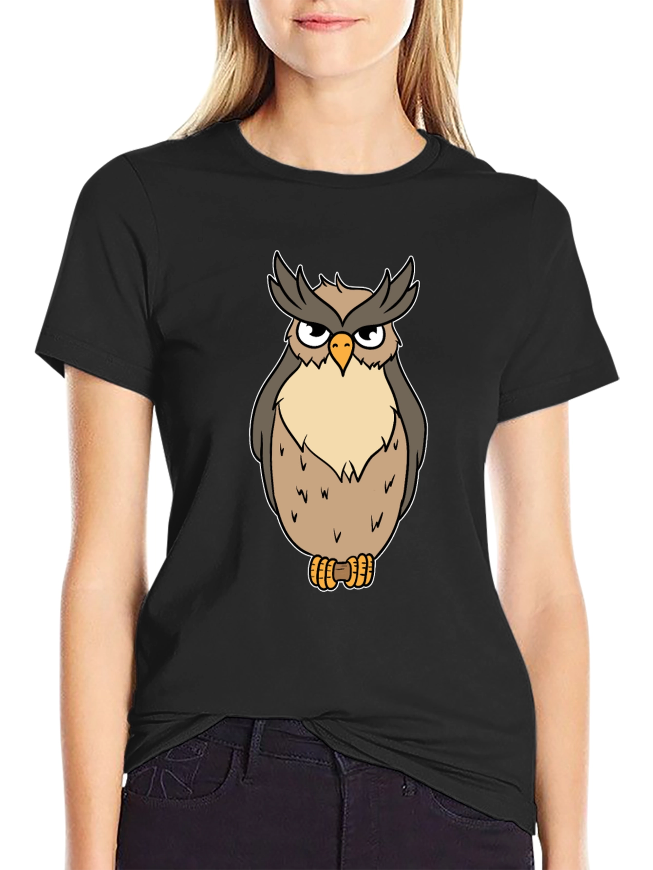 Owl Graphic T-Shirt - Mens Black Tee