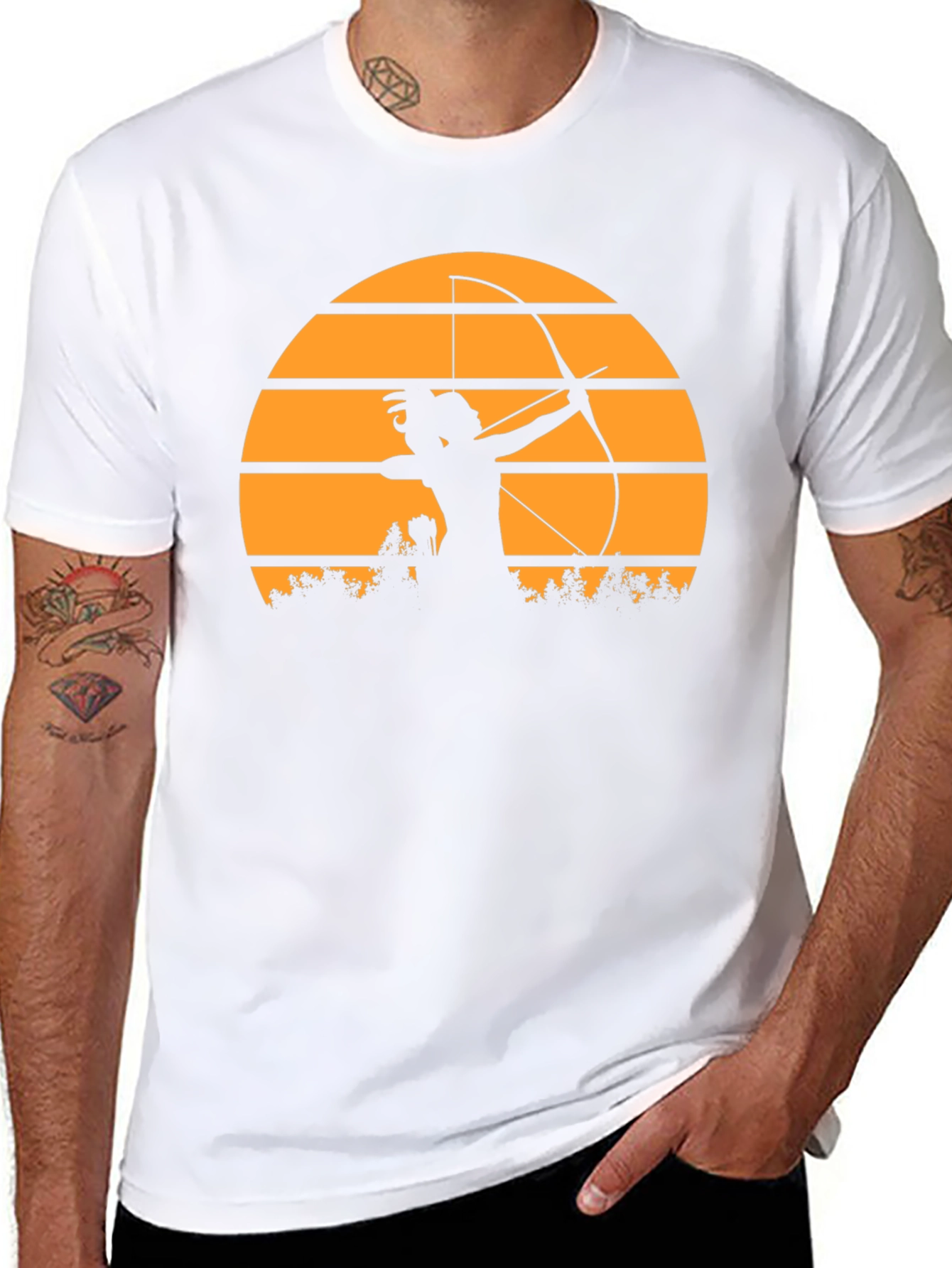 Archer Sunset Black T-Shirt