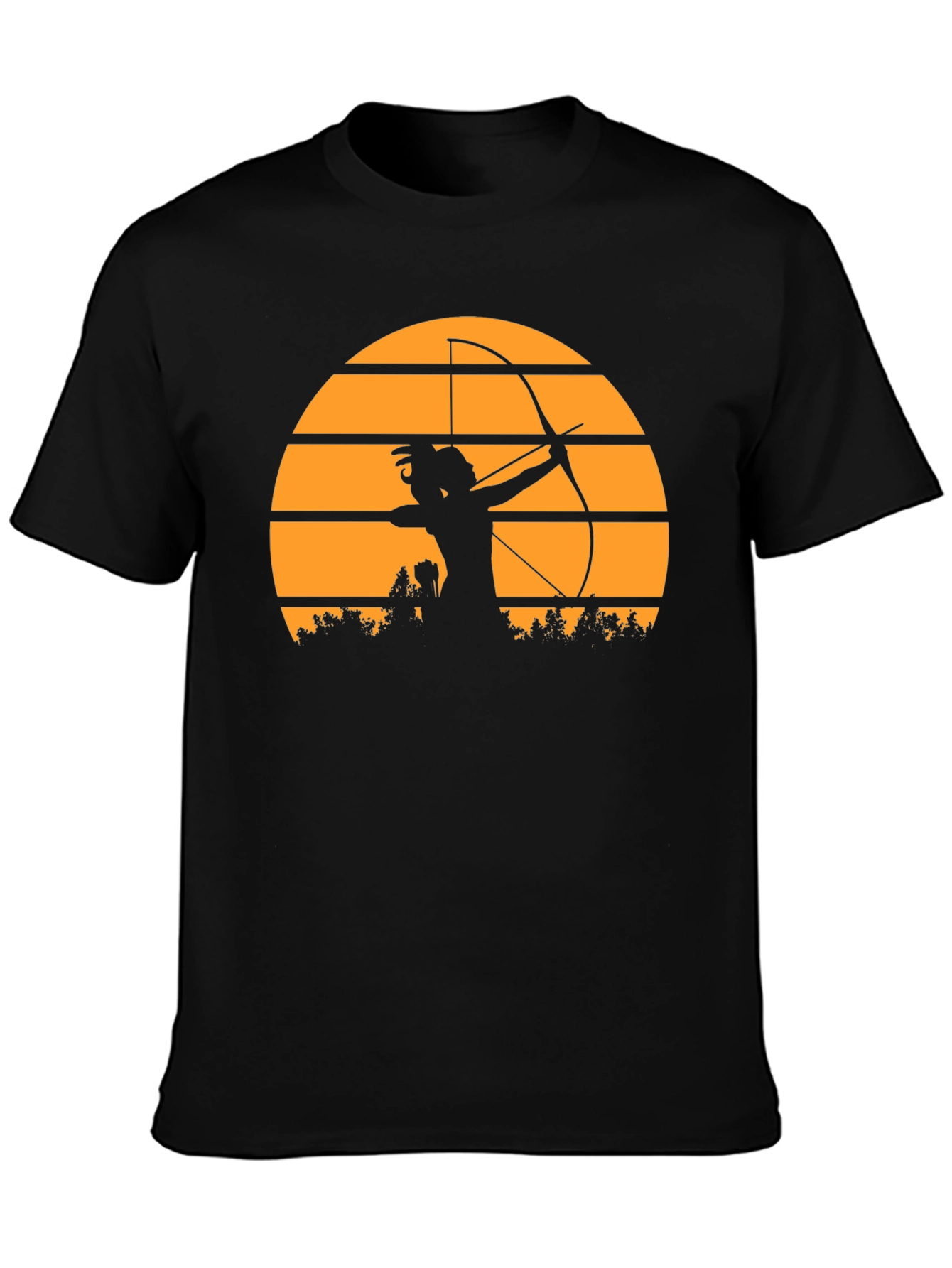 Archer Sunset Black T-Shirt