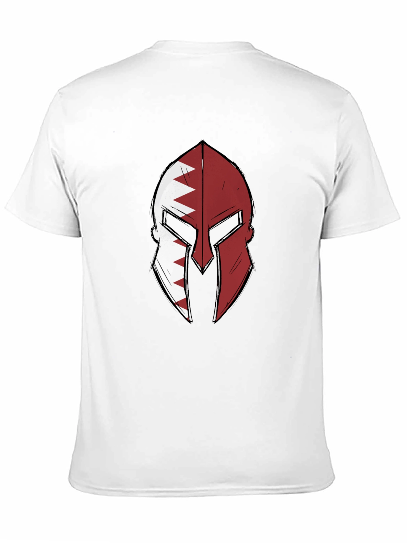 Spartan Helmet Qatar Flag T-Shirt - Graphic Tee