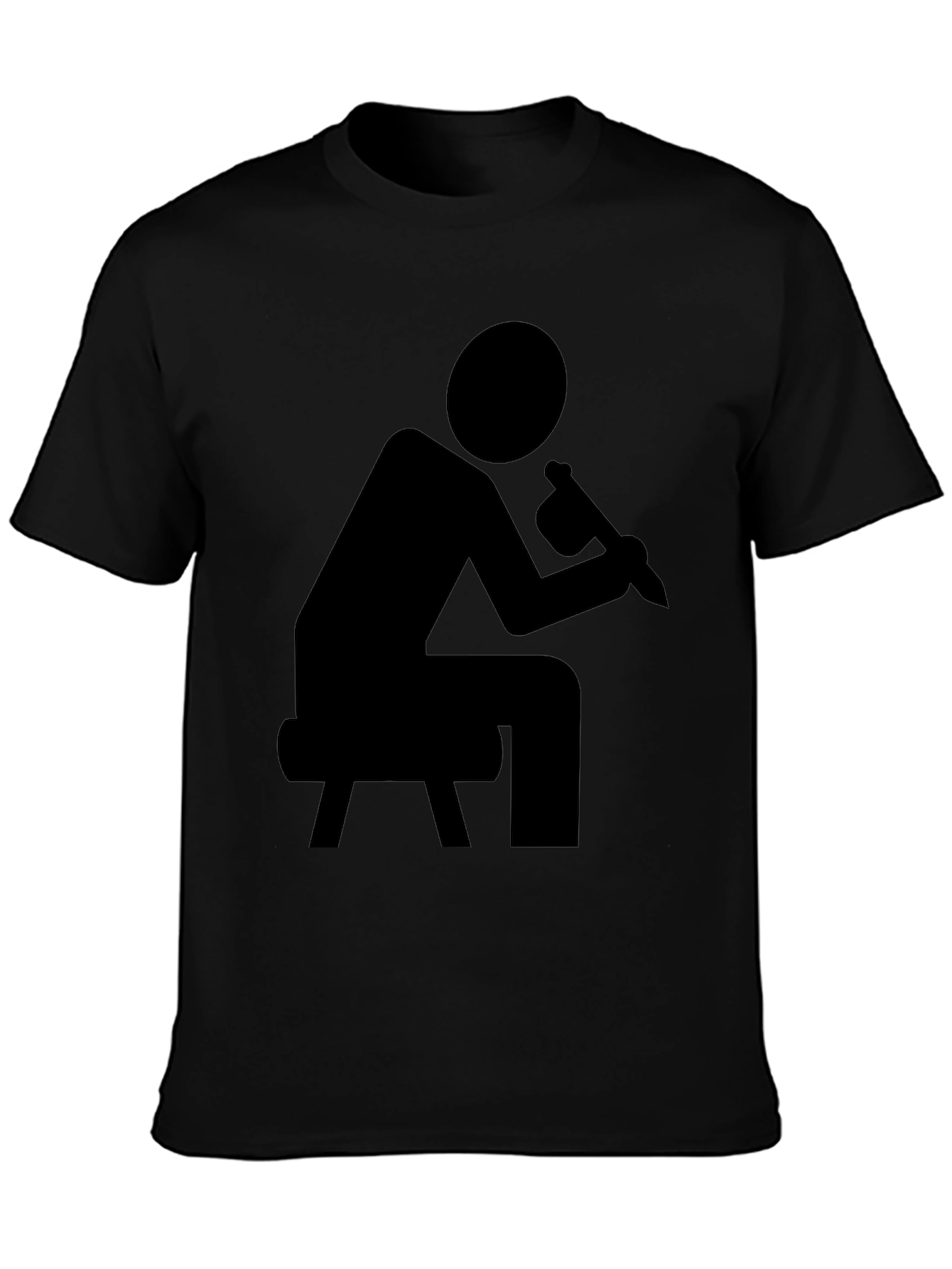 Painter Pictogram Graphic Tee - Black Unisex Shirt