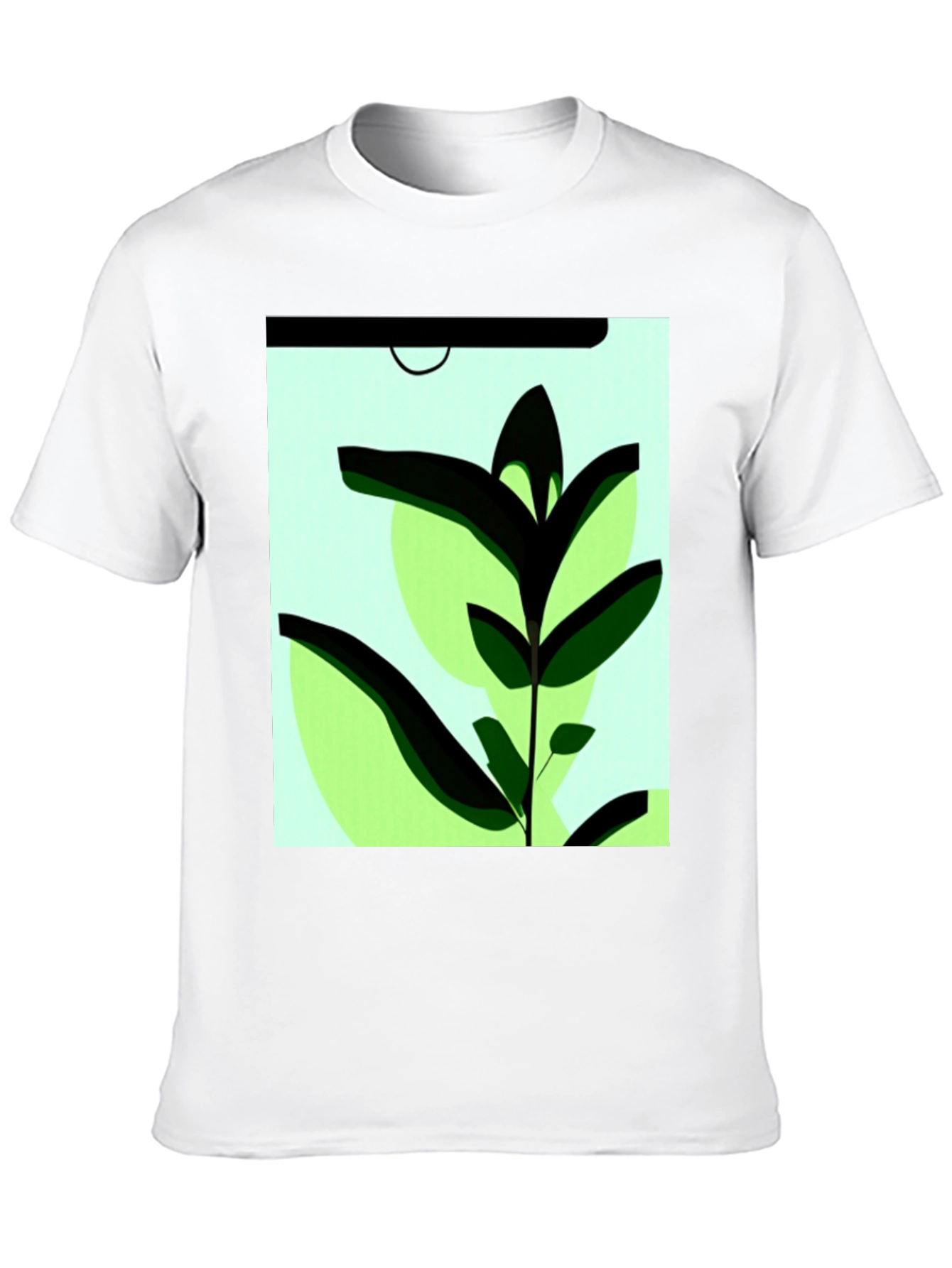 Botanical Graphic Tee - Modern Plant Art Shirt