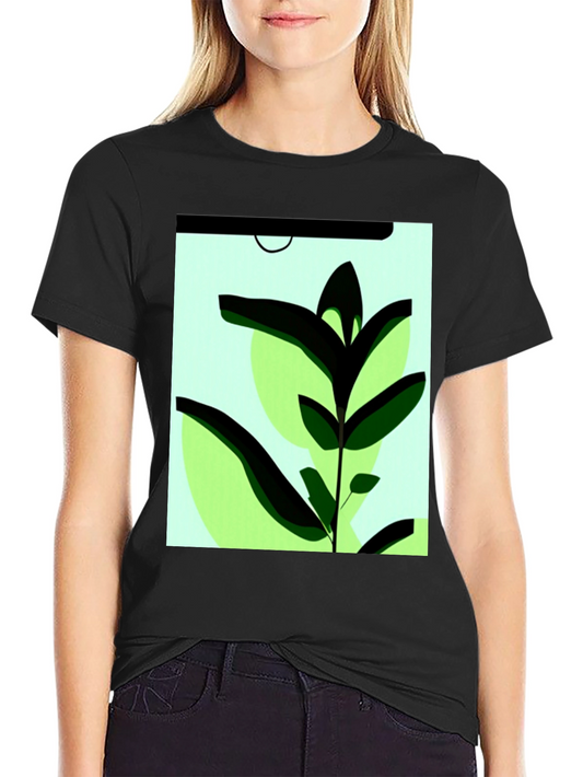 Botanical Graphic Tee - Modern Plant Art Shirt