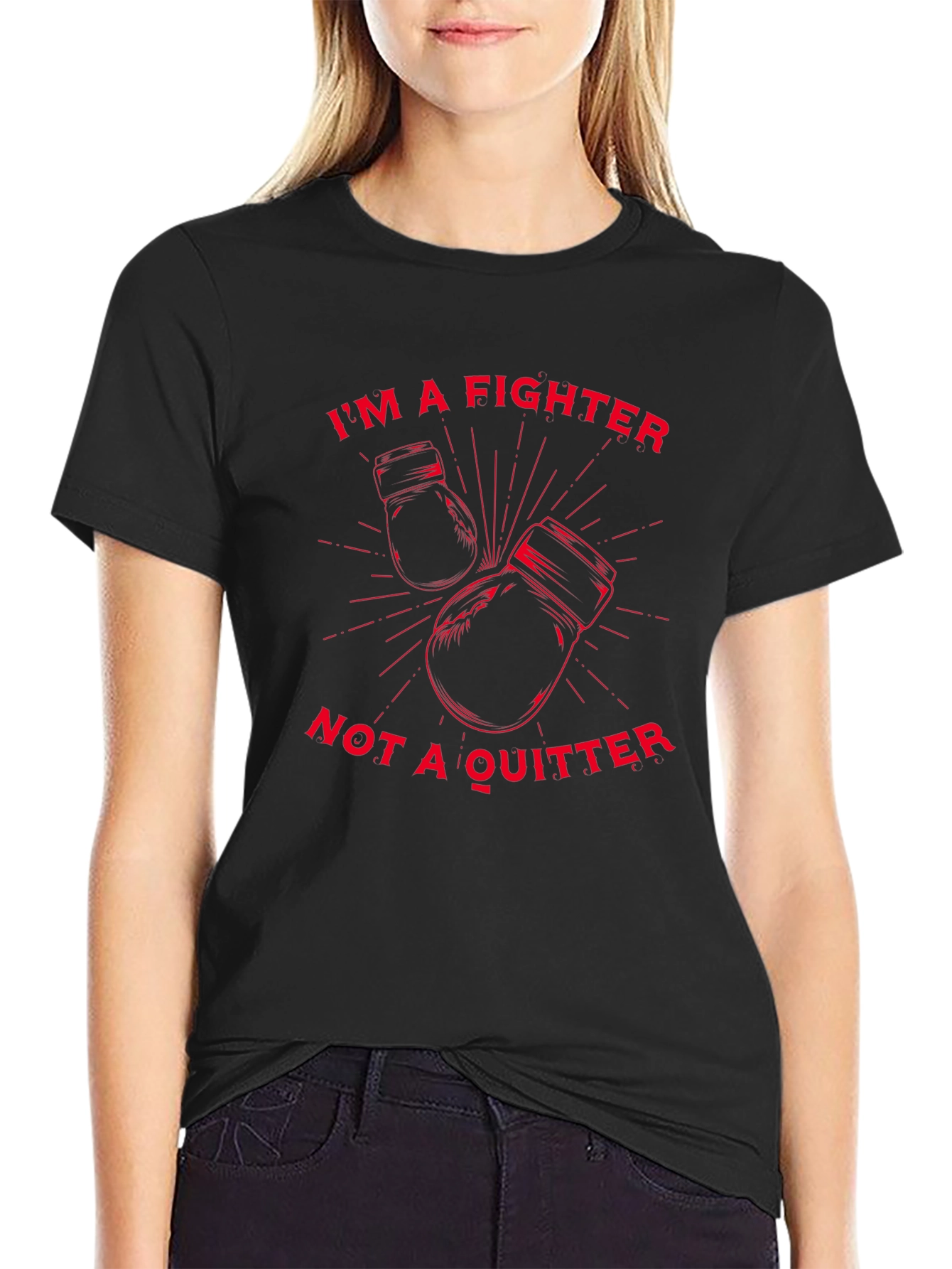 Fighter Graphic Tee - Motivational Boxing T-Shirt